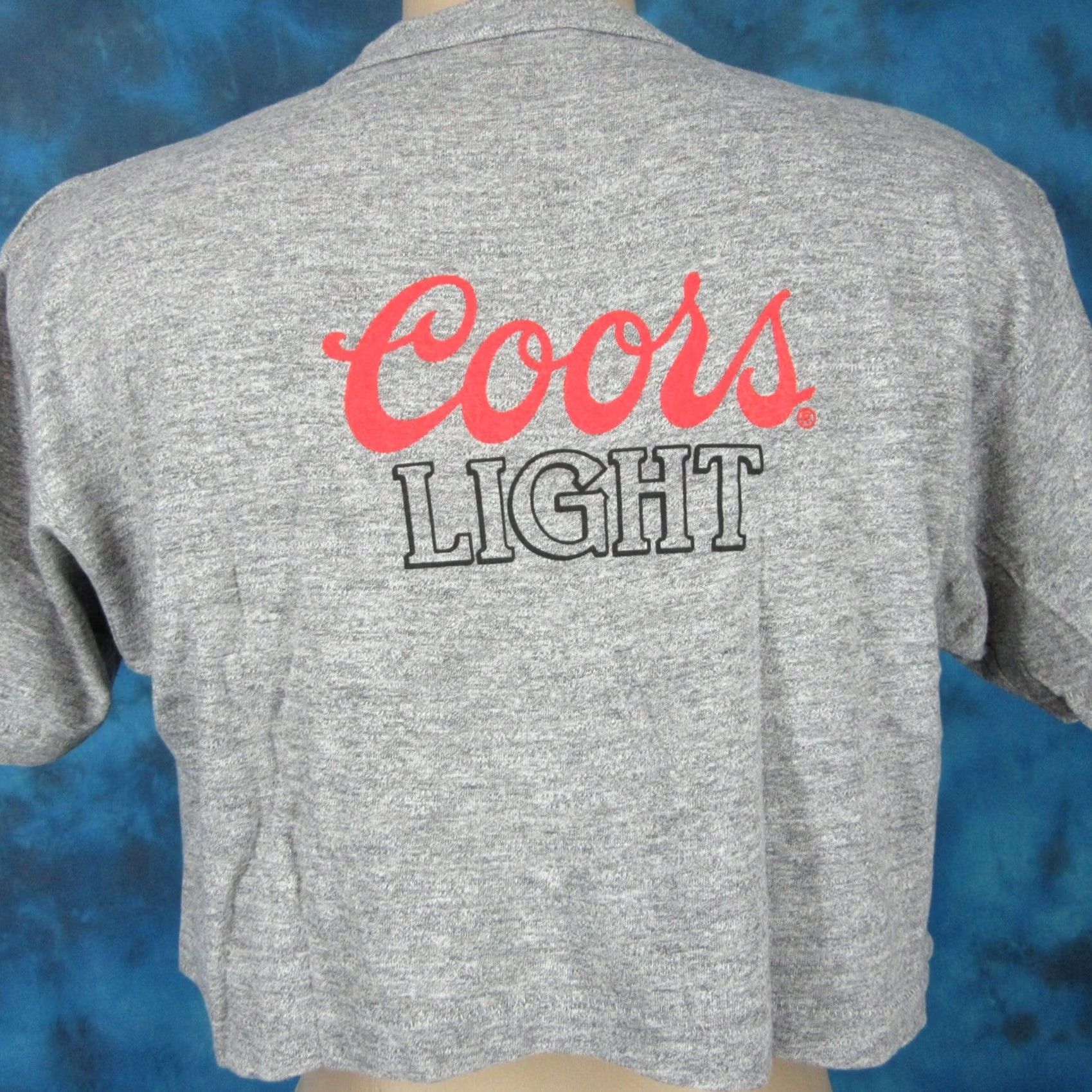 Vintage VINTAGE Coors Silver Bullet T-Shirt Men L 80s 90s Gray Short Sleeve Crew Neck Deadstock Unwashed Slim Paper Thin Sportswear Size US L / EU 52-54 / 3 - 5 Thumbnail
