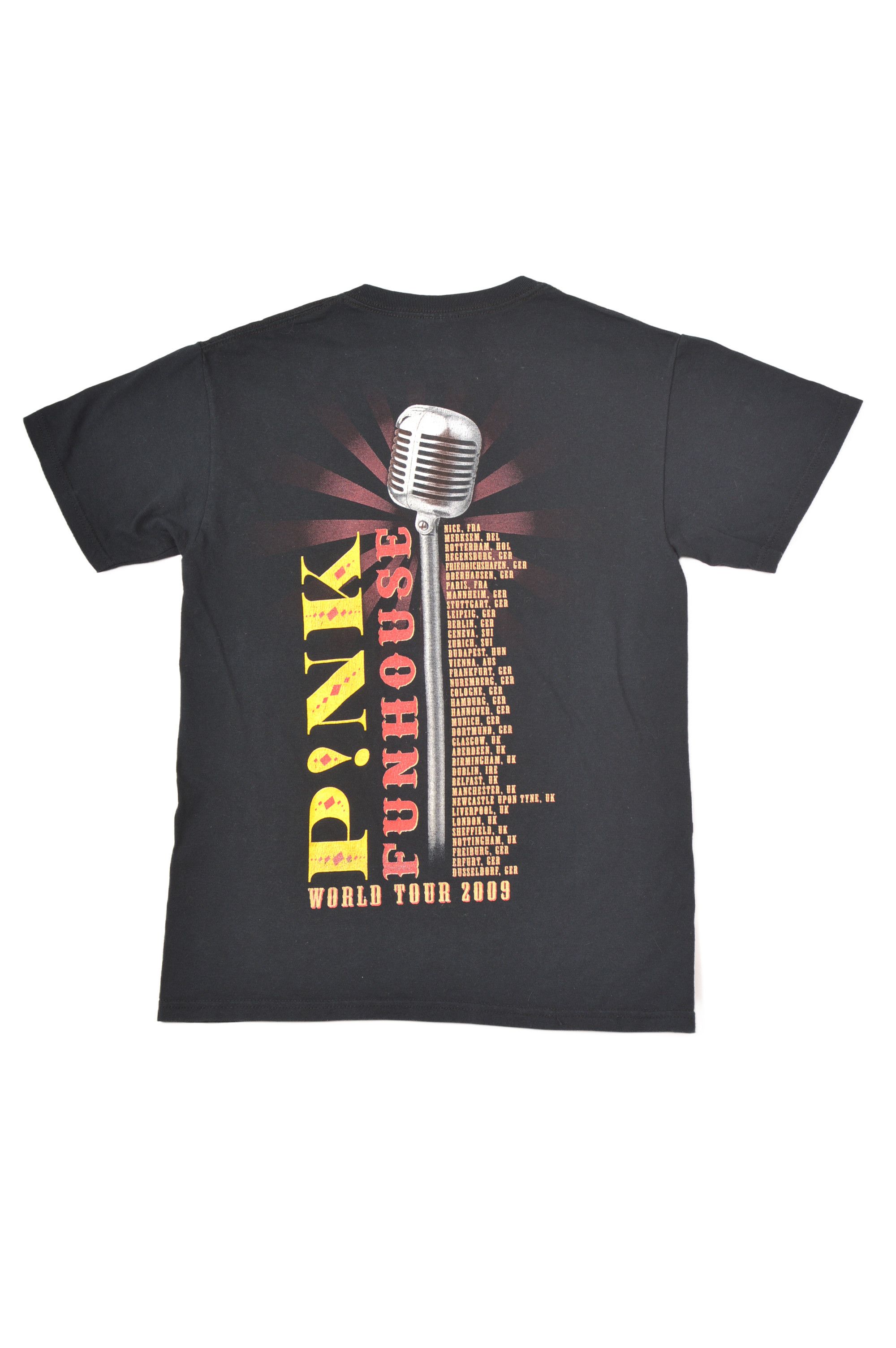 Gildan × Vintage Gildan Pink 2009 Funhouse World Tour Vintage T-Shirt Size US S / EU 44-46 / 1 - 6 Thumbnail