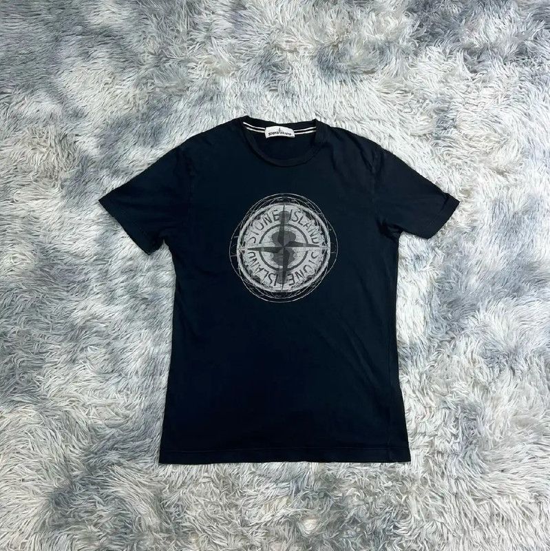 Stone Island Stone Island Men's Black Cotton T-Shirt 0089 Size US M / EU 48-50 / 2 - 1 Thumbnail