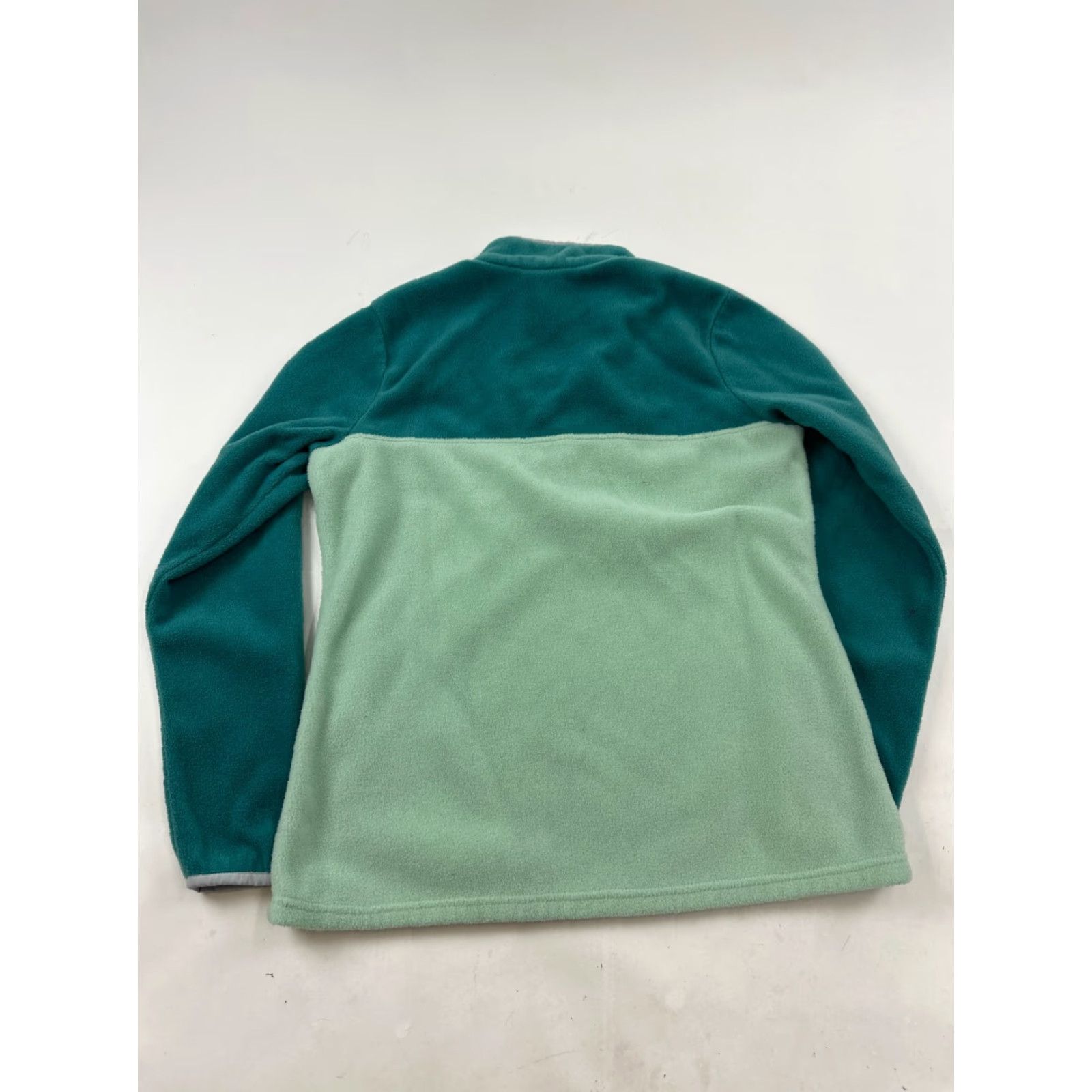 Vintage Columbia Sweatshirt Womens Medium Green Benton Springs Mock Neck 1/4 Snap Pullover} Size M / US 6-8 / IT 42-44 - 2 Thumbnail