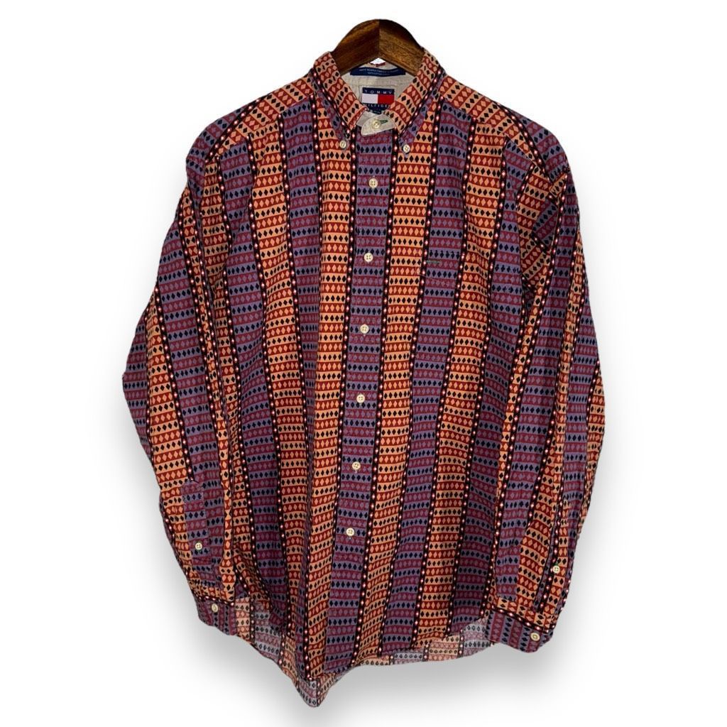 Tommy Hilfiger 80s Tommy Hilfiger Print Iconic Oxford Button Down Shirt M Size US M / EU 48-50 / 2 - 1 Thumbnail