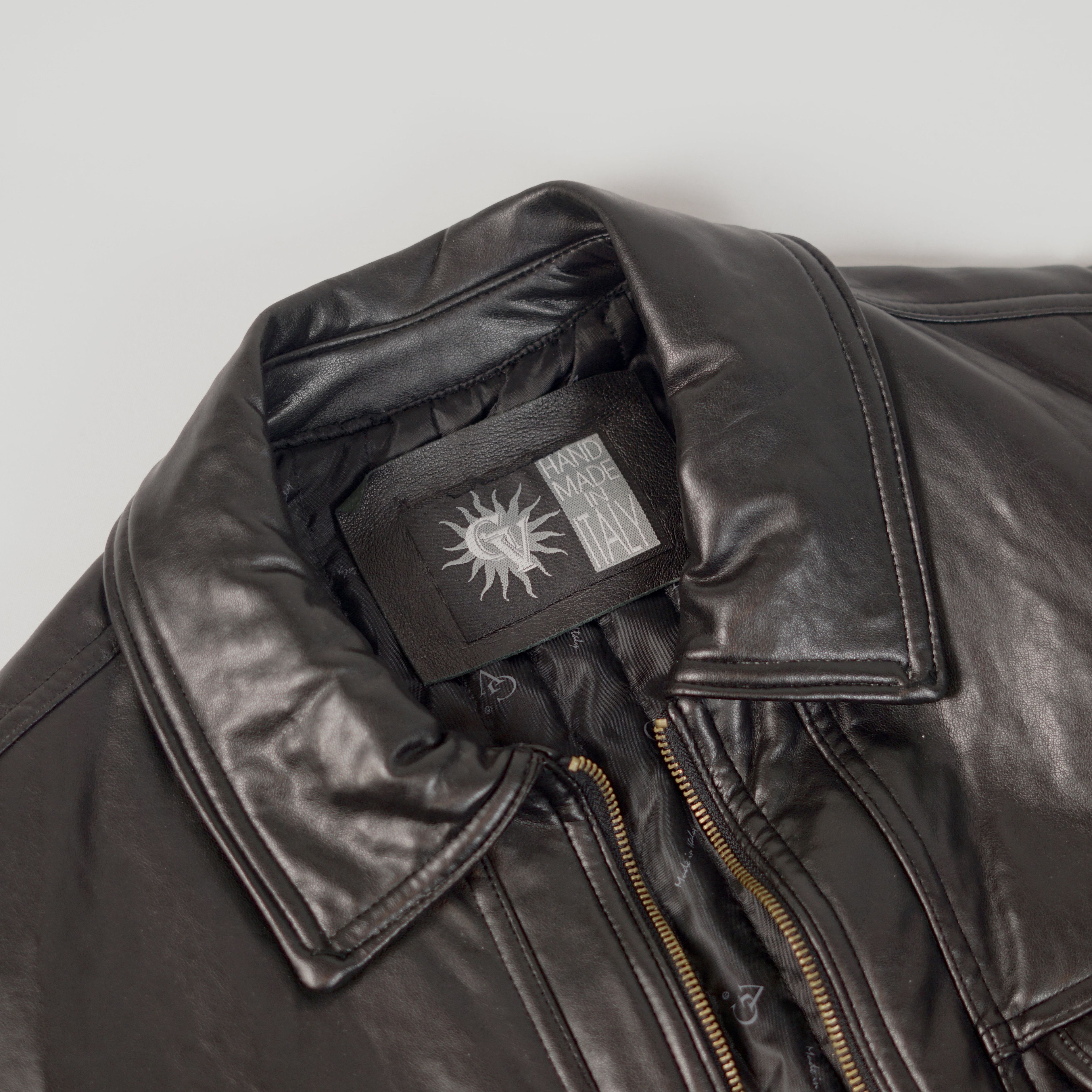 Other 90's Emporio GIV Leather Zip-Up Jacket Size US XL / EU 56 / 4 - 7 Thumbnail