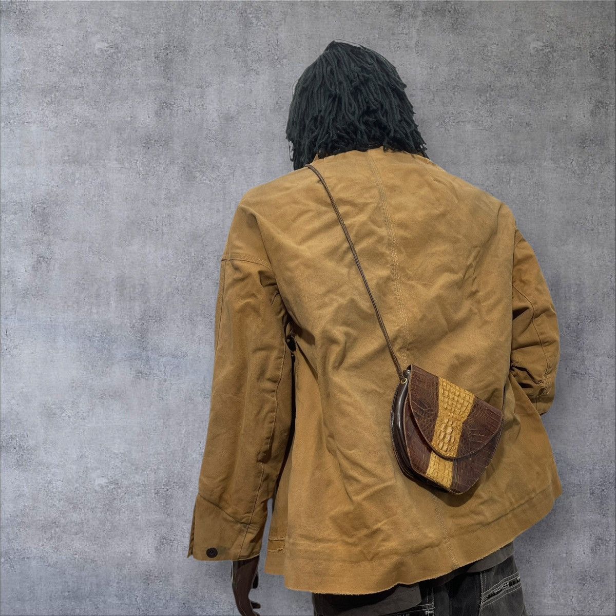 Leather Crocodile Skin Patina Vtg Unknown Japan Cross Body Bag 1🟩1 Size ONE SIZE - 3 Thumbnail