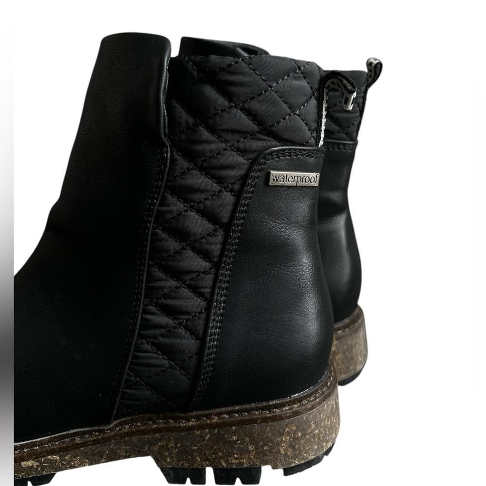 Designer Women's Black Waterproof Ankle Boots Size US 7 / IT 37 - 4 Thumbnail