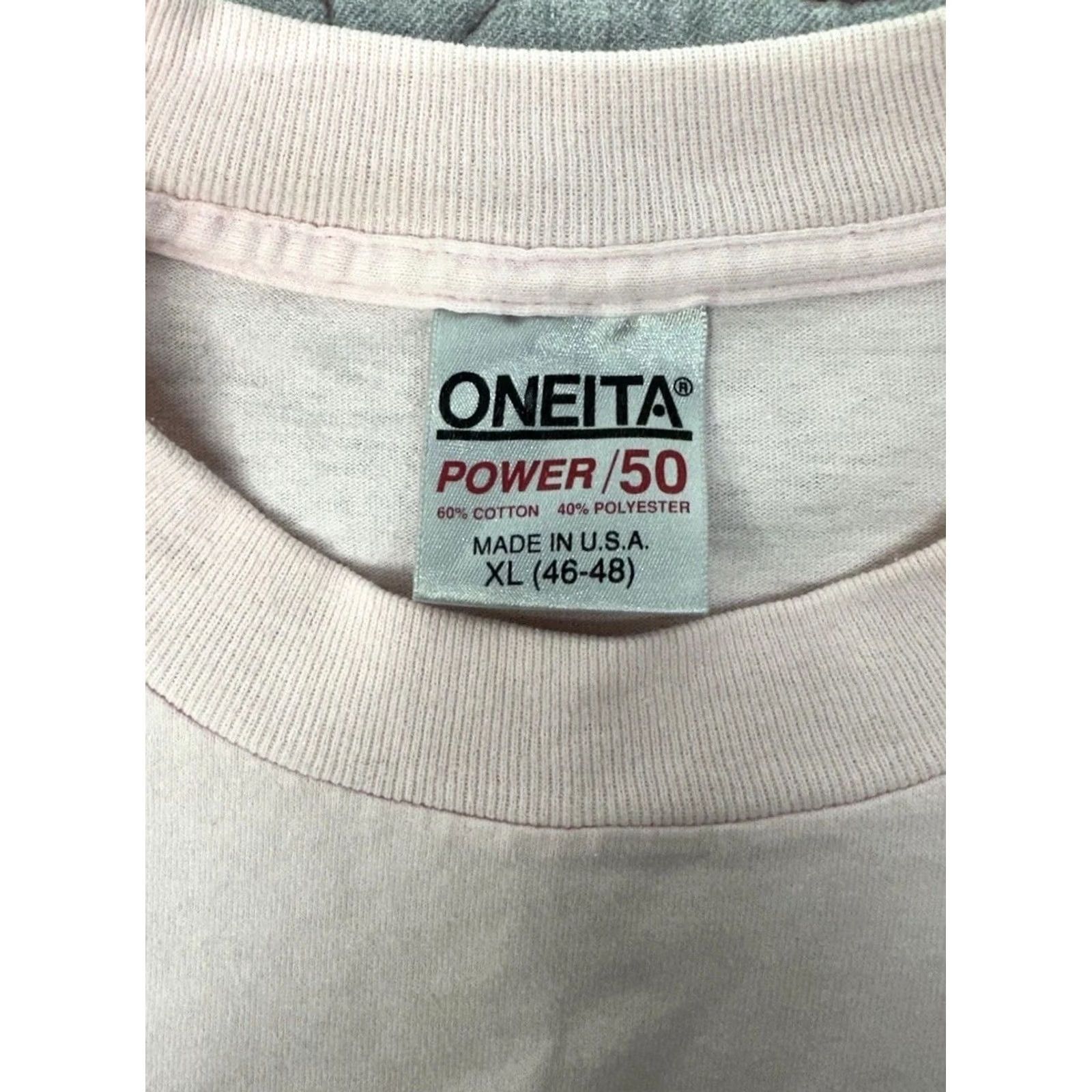 Vintage VINTAGE Oneita USA T-Shirt Graphic 90s Pink XL Regular Men Single Stitch Cow Cadillac Cattlelac Graphic T Shirt Mens XL Pink USA Size US XL / EU 56 / 4 - 3 Thumbnail
