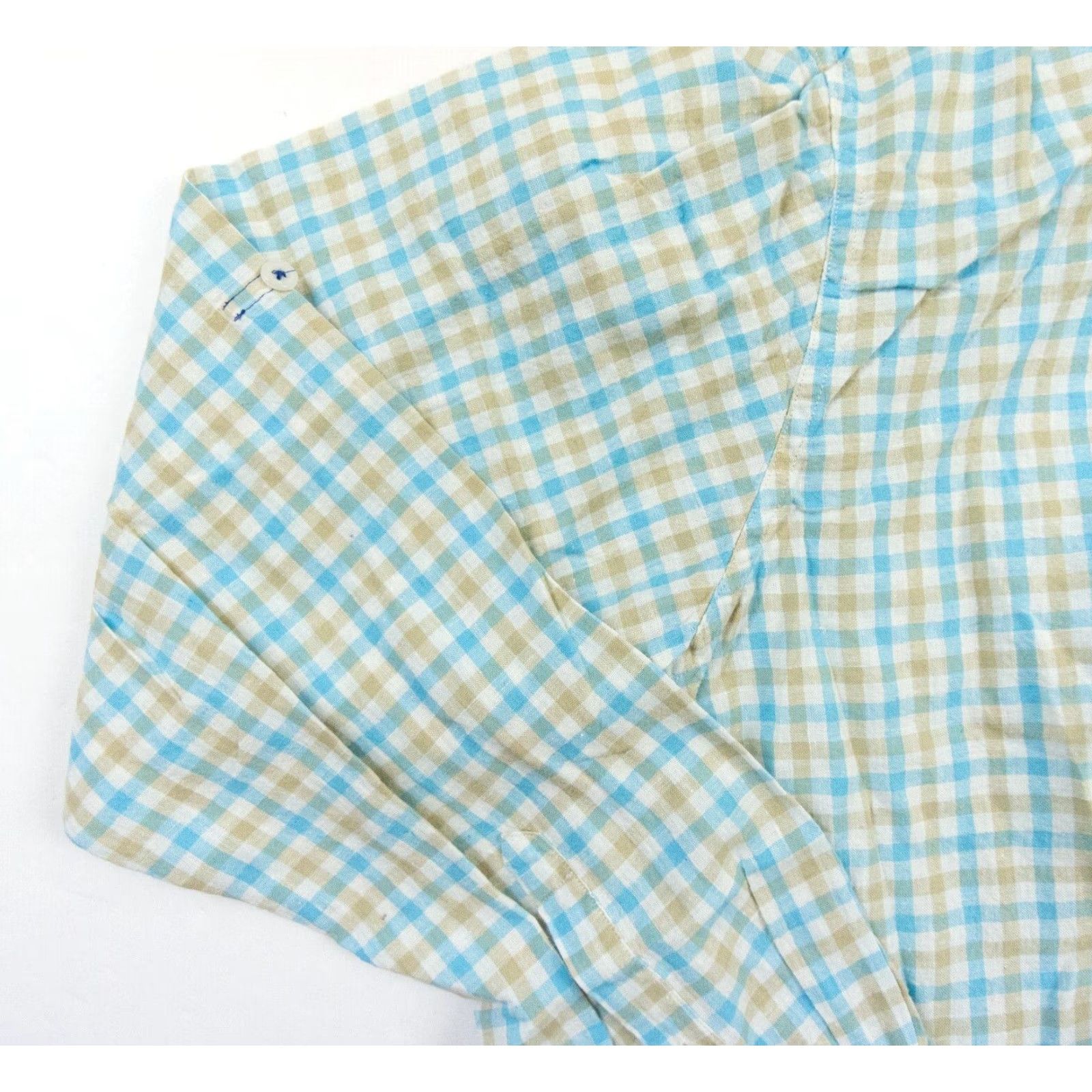 Vintage Linea Rossa Shirt 2XL Blue Linen Cotton Button-Down Collared Long Sleeve Regular Fit Mens Size US XXL / EU 58 / 5 - 4 Thumbnail