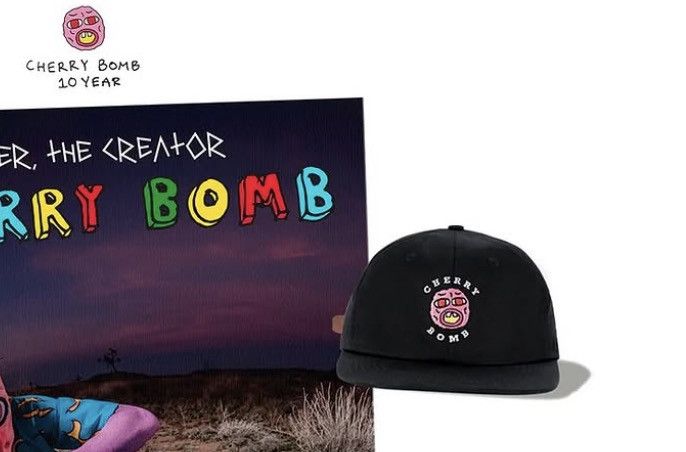 Golf Wang CHERRY BOMB 10 YEAR ANNIVERSARY BLACK HAT Size ONE SIZE - 5 Thumbnail