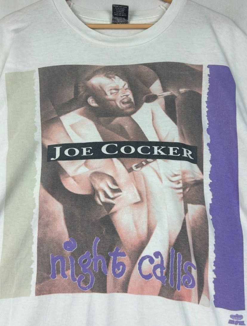 Band Tees × Vintage Vintage 90s Joe Cocker Night Calls / White /Blues Size XL Size US XL / EU 56 / 4 - 3 Thumbnail