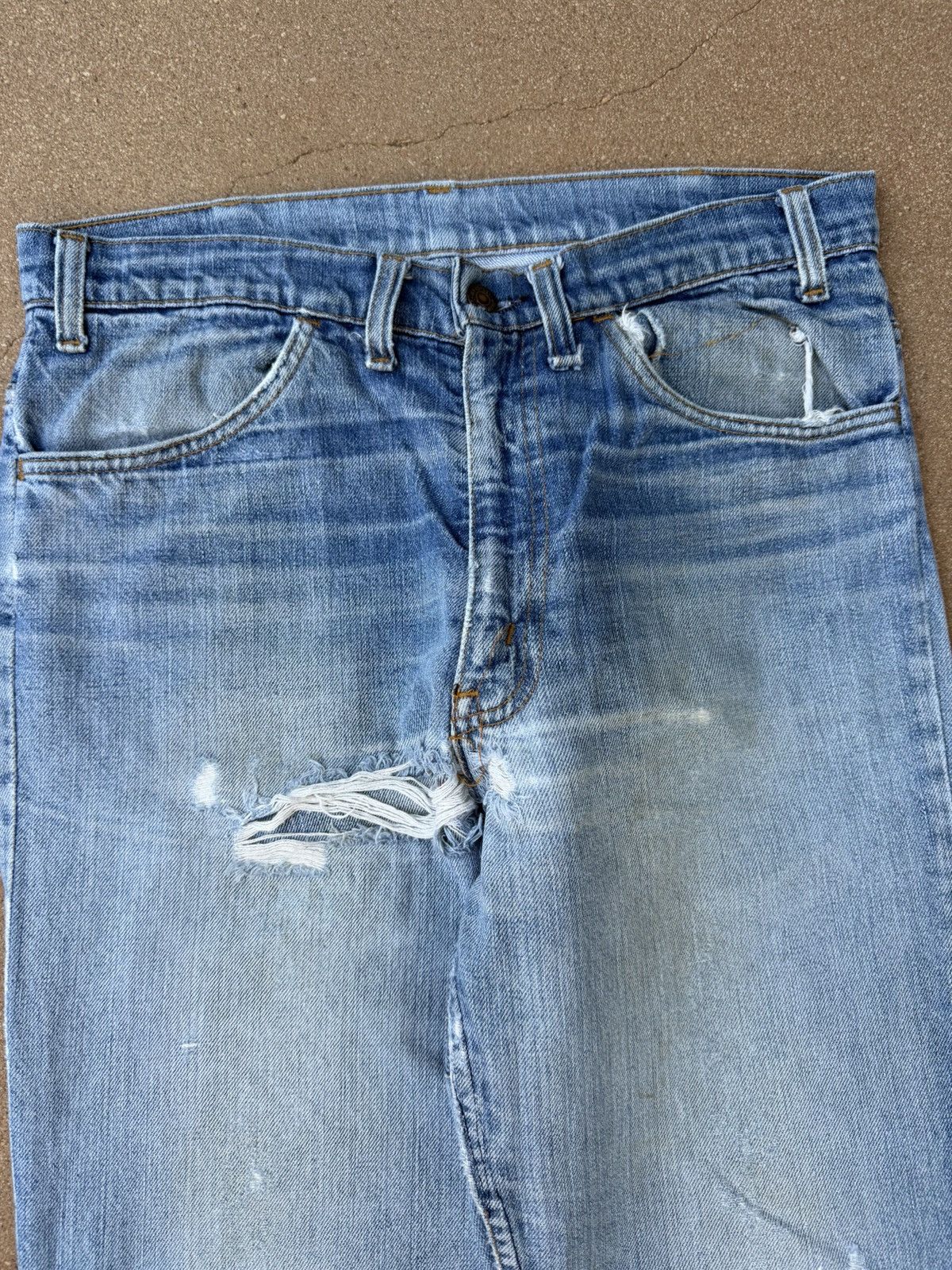 Levi's Vtg 70’s Levi’s 646 Orange Tab Bellbottom Flare Jeans 33x30 Size US 33 - 5 Thumbnail