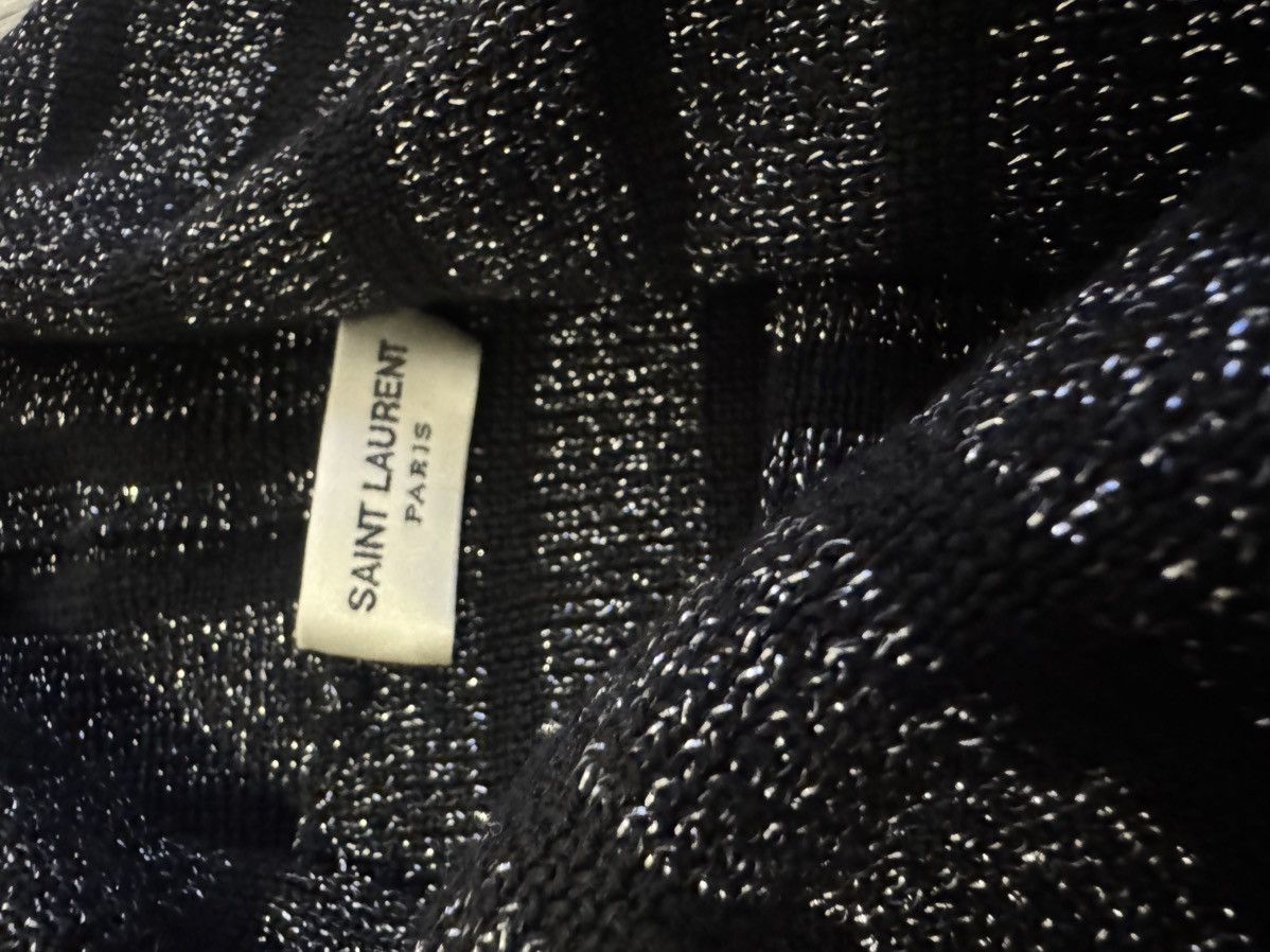 Saint Laurent Paris Saint Laurent Paris Striped Lurex Rollneck Sweater Size US M / EU 48-50 / 2 - 10 Thumbnail