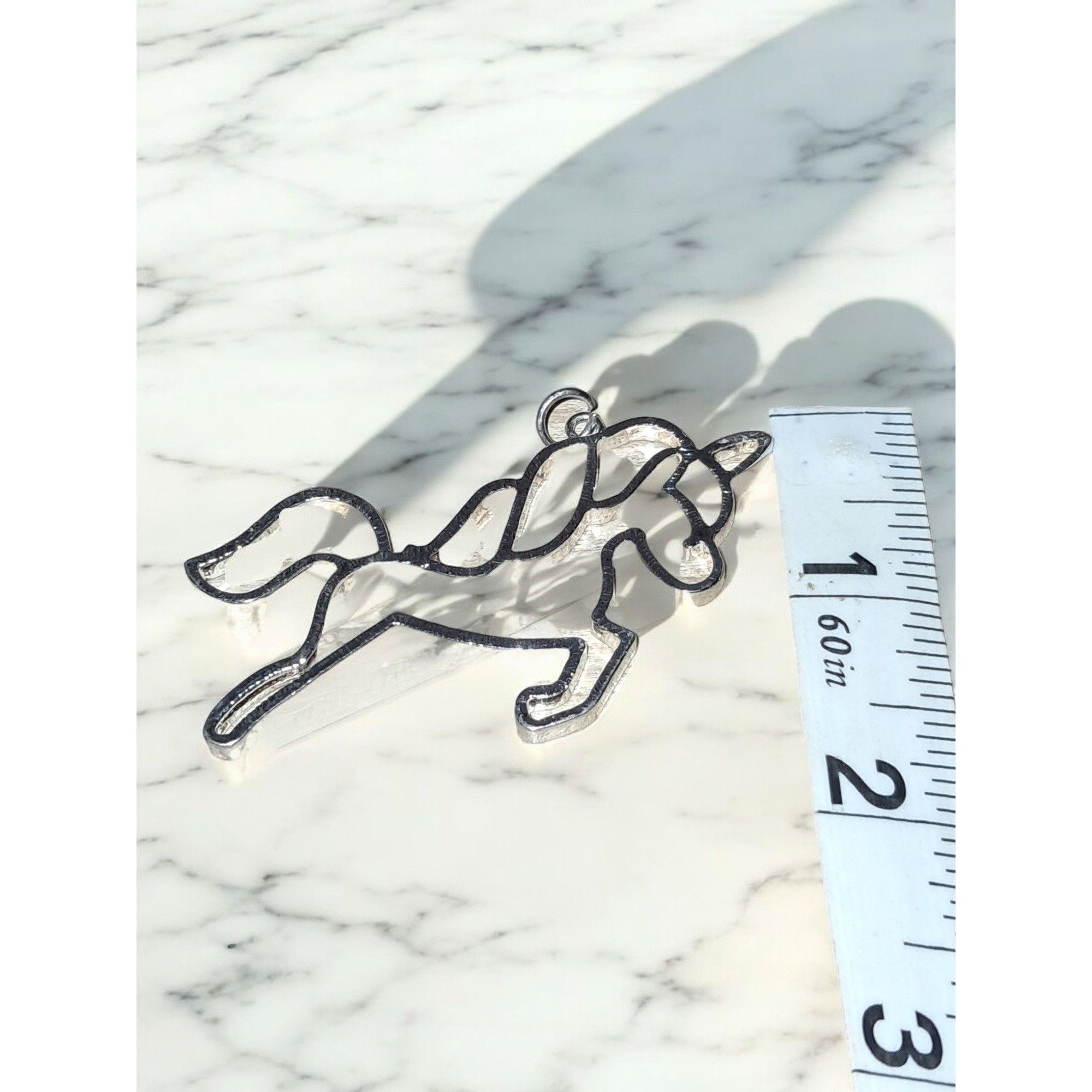 Other Enchanting Unicorn Open Bezel Charm Pendant - 2.5" x 1.5" Size ONE SIZE - 3 Thumbnail