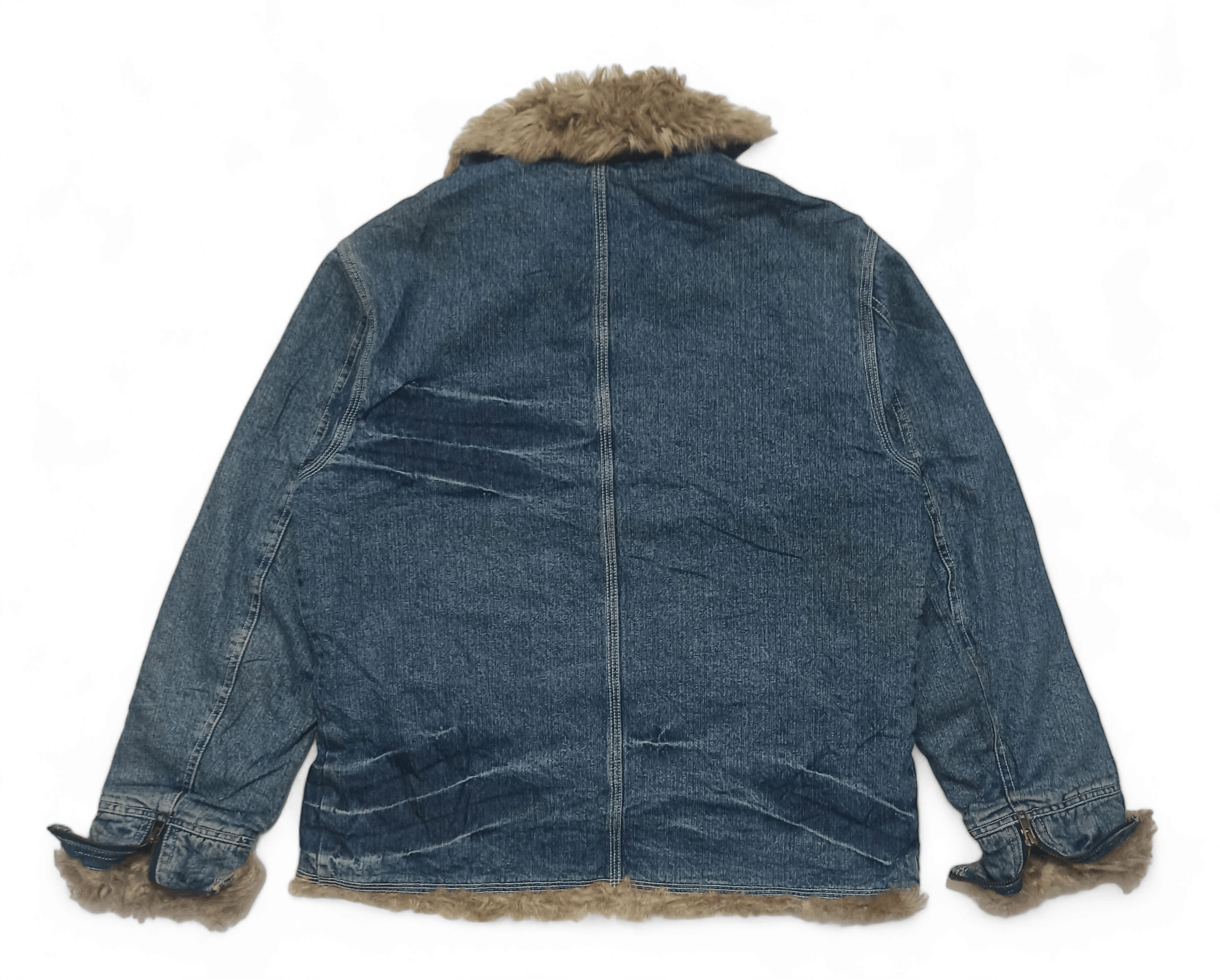Avirex Vintage Avirex Military Air Force Fur Denim Jean Jacket Size US L / EU 52-54 / 3 - 3 Thumbnail