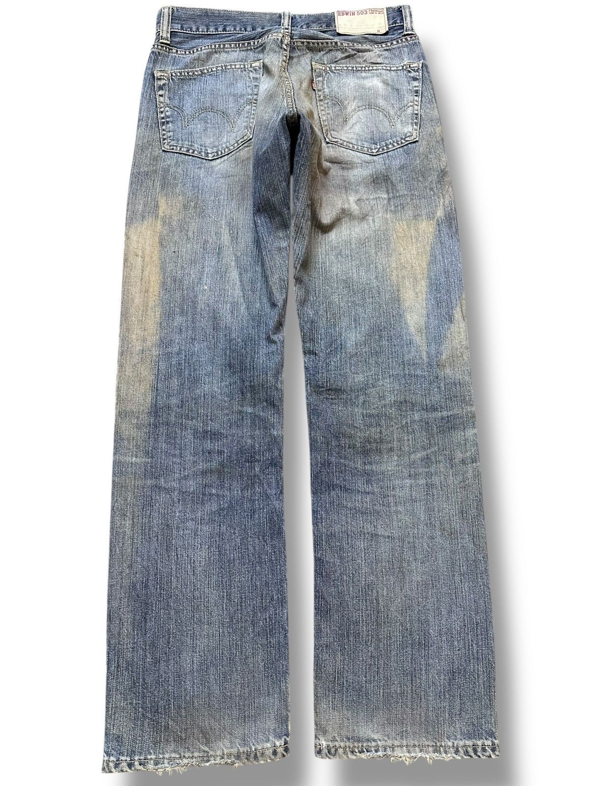 Edwin Vintage Edwin 503 Premium Mudwash Grunge Distressed Denim Size US 31 - 5 Thumbnail