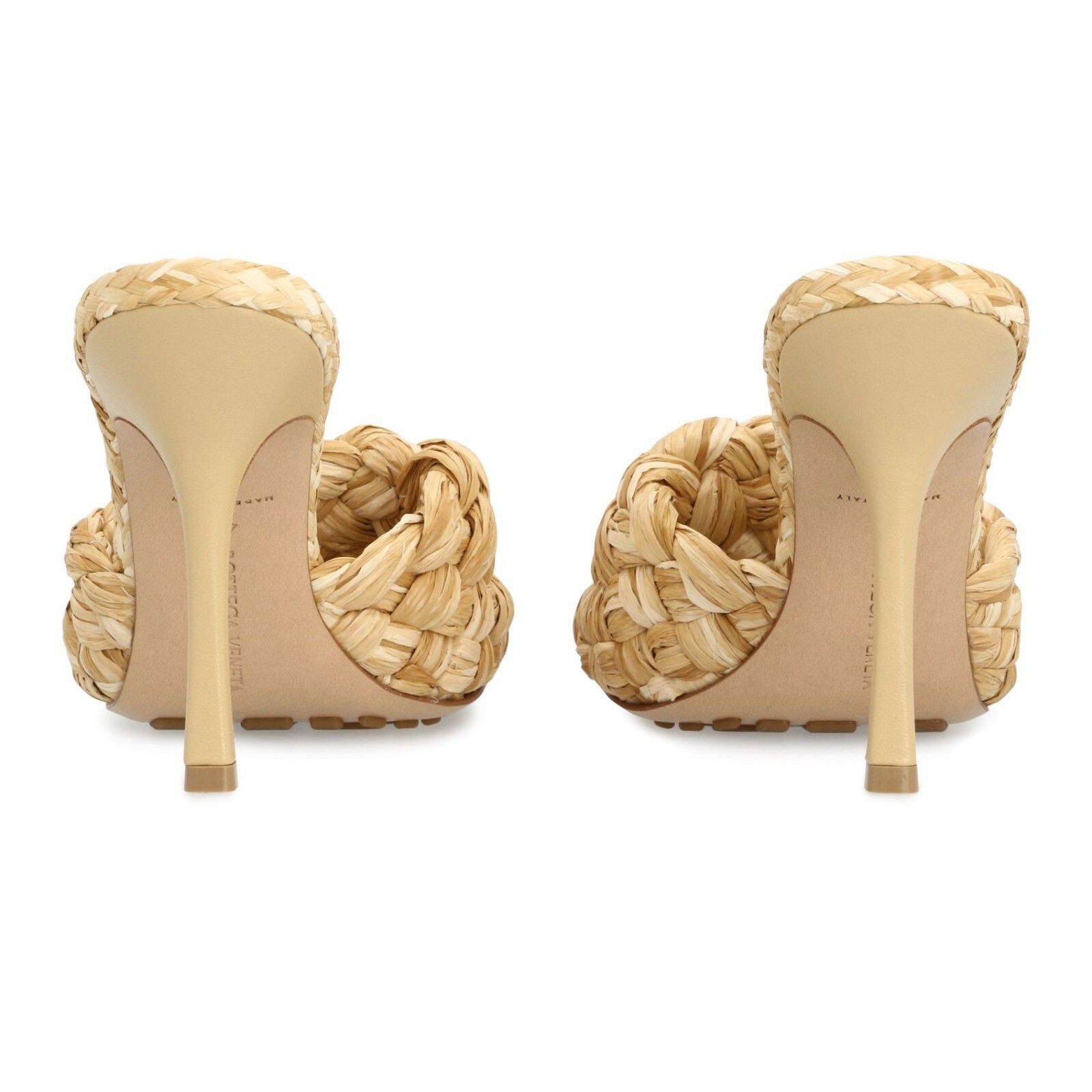 AMI BOTTEGA VENETA Macadamia Raffia Mules New And Authentic (Wom Size US 11 / IT 41 - 3 Thumbnail