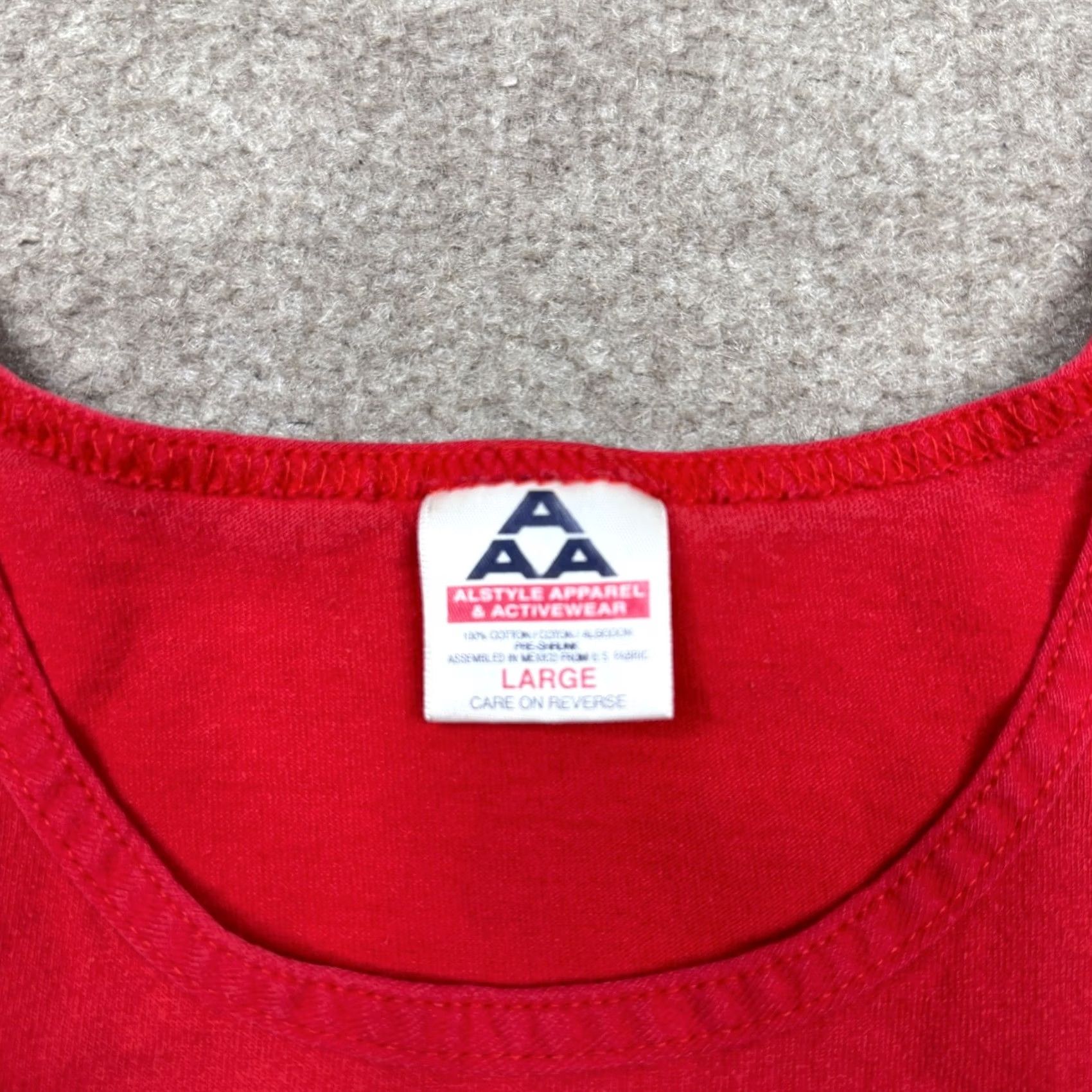 AAA VINTAGE Murina Hawaiian Shirt Red Large L Tank Top Sleeveless Surfer Mens 90s Tropical Size US L / EU 52-54 / 3 - 2 Thumbnail