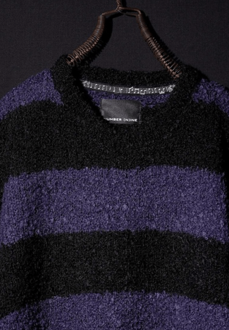 Number (N)ine Number nine ALPACA STRIPED KNIT BIG PULLOVER sweater Size US L / EU 52-54 / 3 - 2 Thumbnail