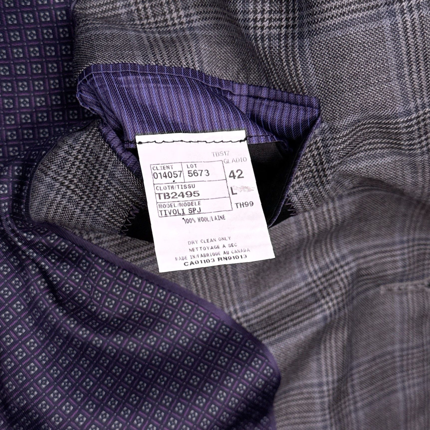 Ted Baker Ted Baker Sport Coat Blazer 42 Long Gray Plaid Wool Men Jacket Coat Formal Wedding Size 42R - 5 Thumbnail