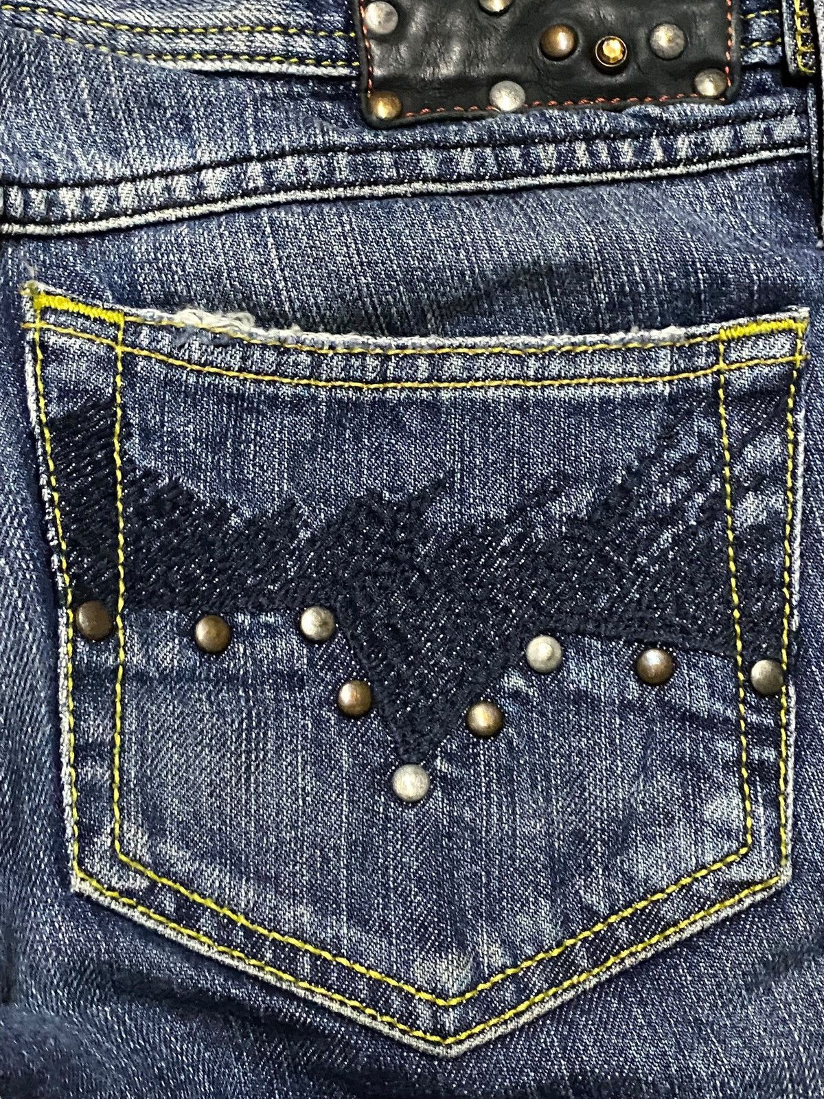 Diesel Black Gold Vintage Diesel Matic Wash Rhinestone Punk Style Skinny Jeans Size 31" - 14 Thumbnail