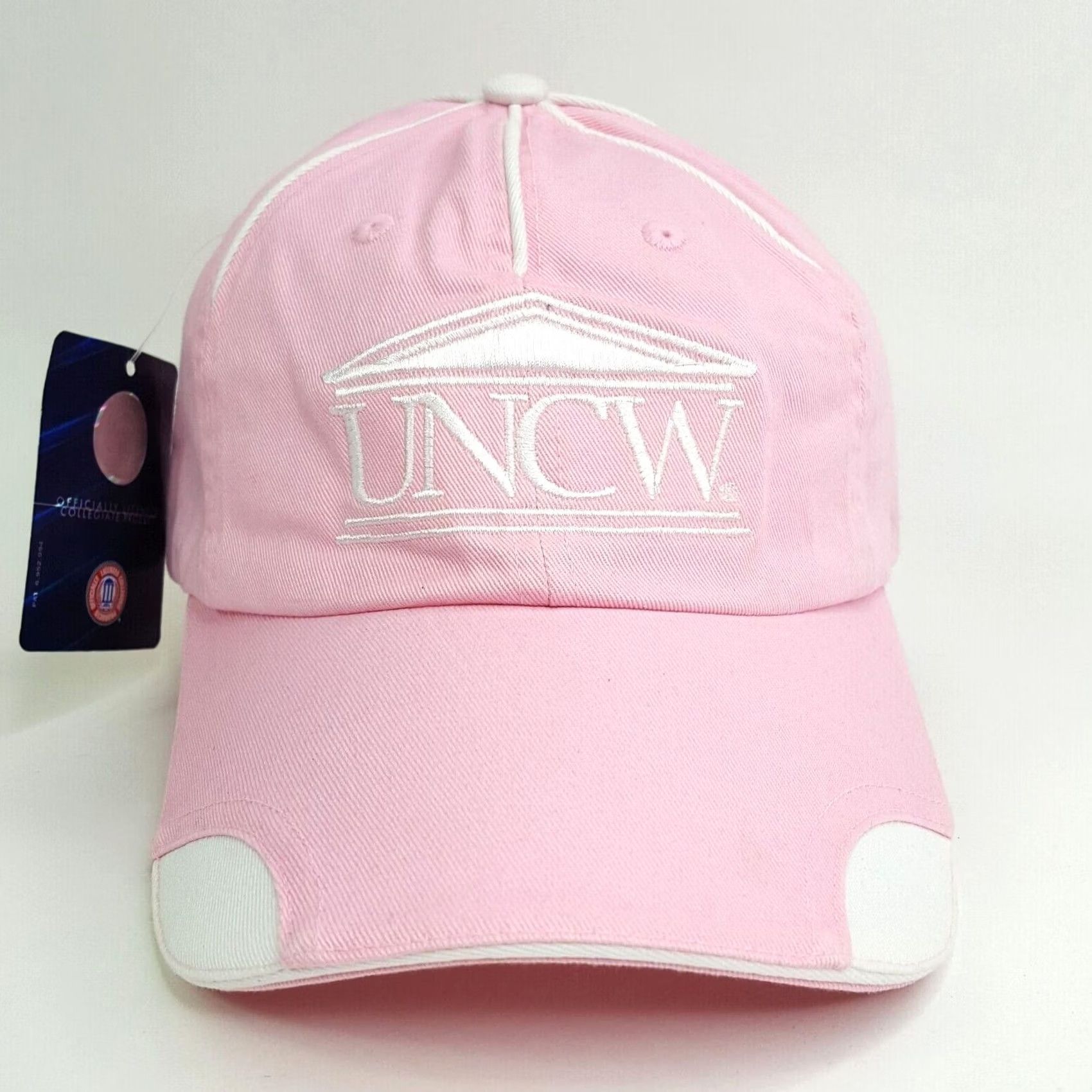 Pinko VTG UNCW University Of Wilmington Women's Pink Snapback Hat Baseball Cap College Hat Pink 90s School Sports Women Mens Size ONE SIZE - 2 Thumbnail
