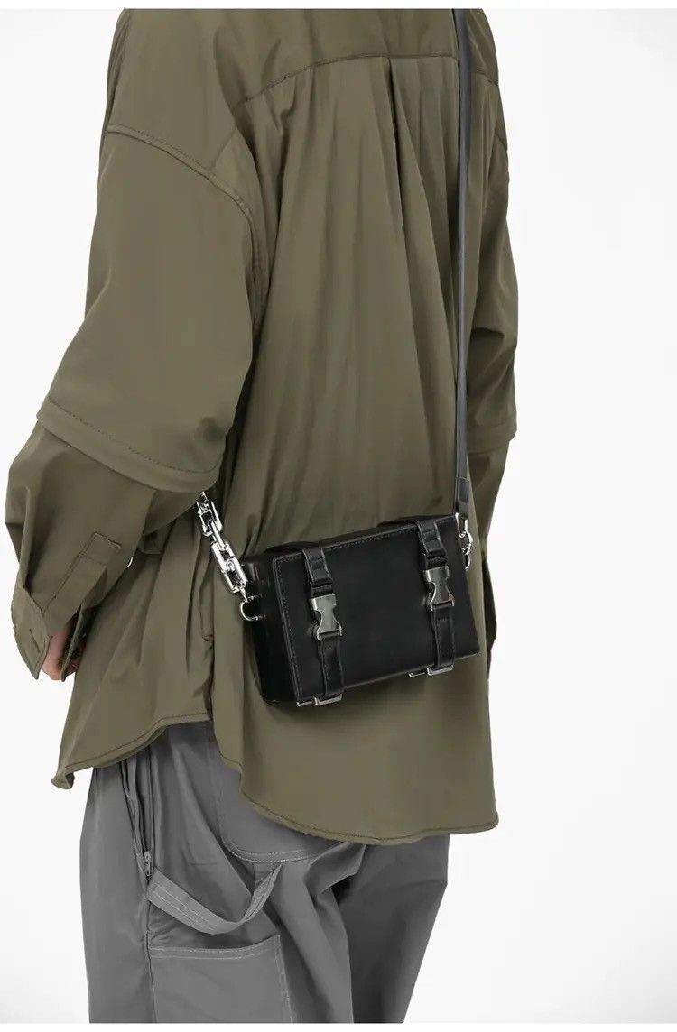 Japanese Brand Retro PU leather buckle chain shoulder box bag Size ONE SIZE - 1 Thumbnail