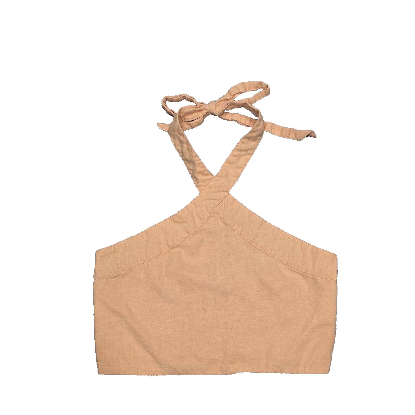 Abercrombie & Fitch Abercrombie & Fitch Y2K Cotton halter crop top Large A003205 Size L / US 10 / IT 46 - 1 Thumbnail