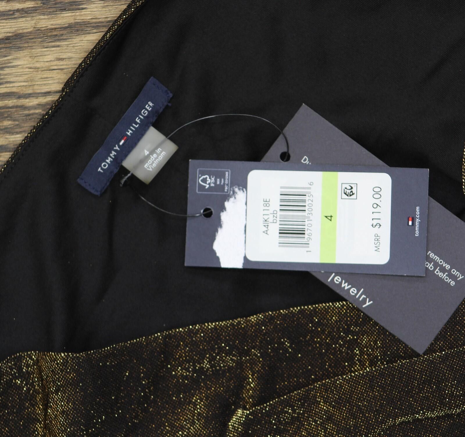 Tommy Hilfiger Nwt Tommy Hilfiger Sleeve Fit Flare Dress Bronze / Black 4 Size S / US 4 / IT 40 - 4 Thumbnail