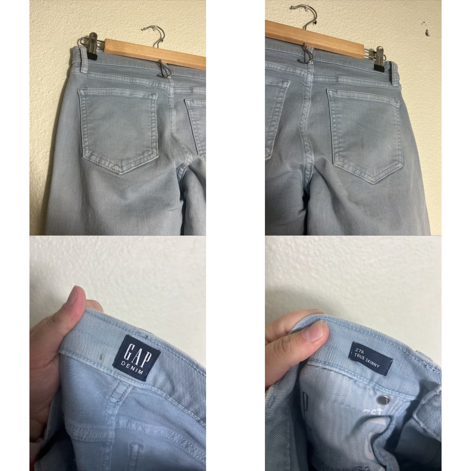 Gap VINTAGE Gap True Skinny Jeans Light Wash Womens 27 Regular 27x27 Blue Jeans Womens Skinny 27 Mens? Size 27" / US 4 / IT 40 - 9 Thumbnail