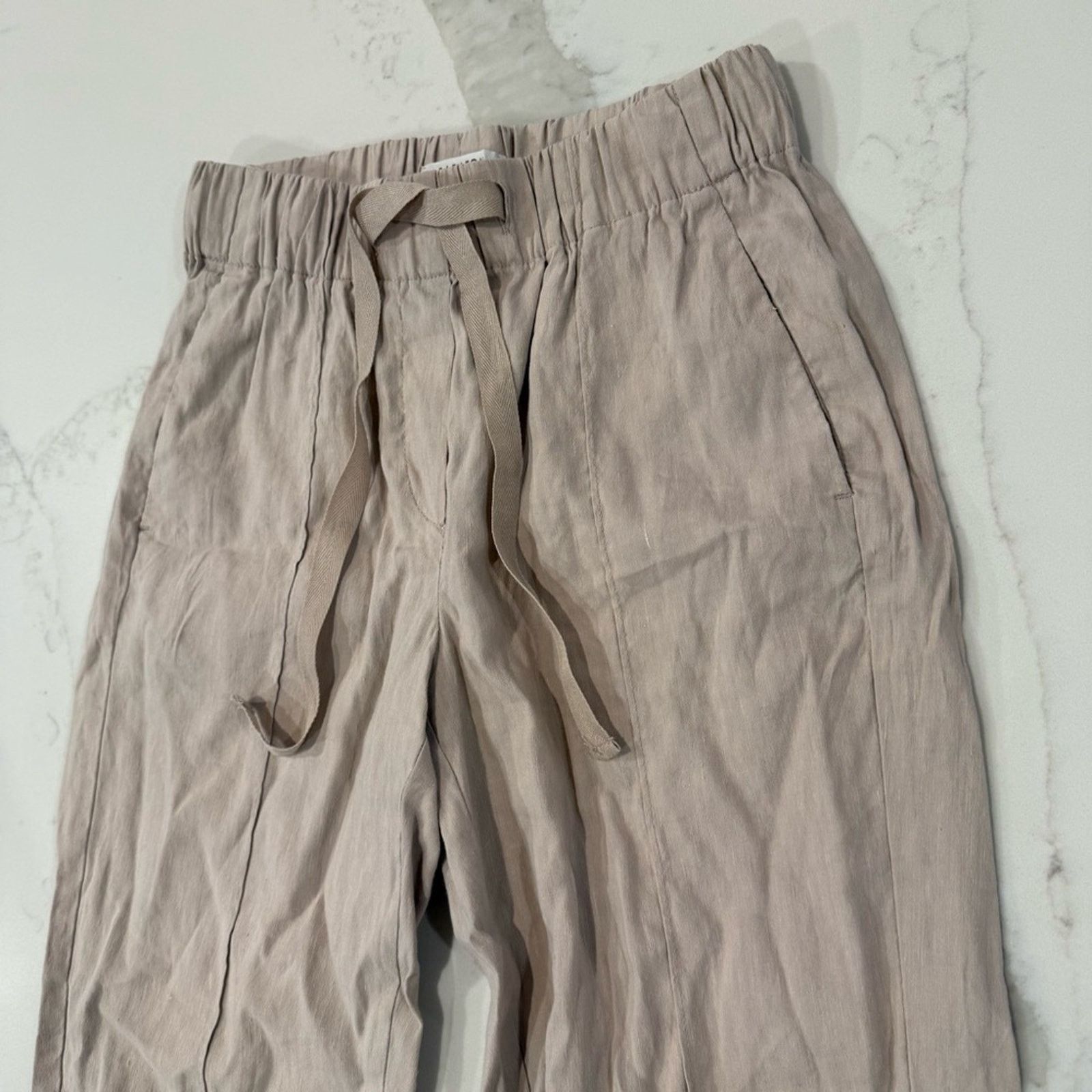 Aritzia Babaton Aritizia Italian Linen Crop Trouser Pant Womens XXS Size 24" / US 00 / IT 34 - 4 Thumbnail