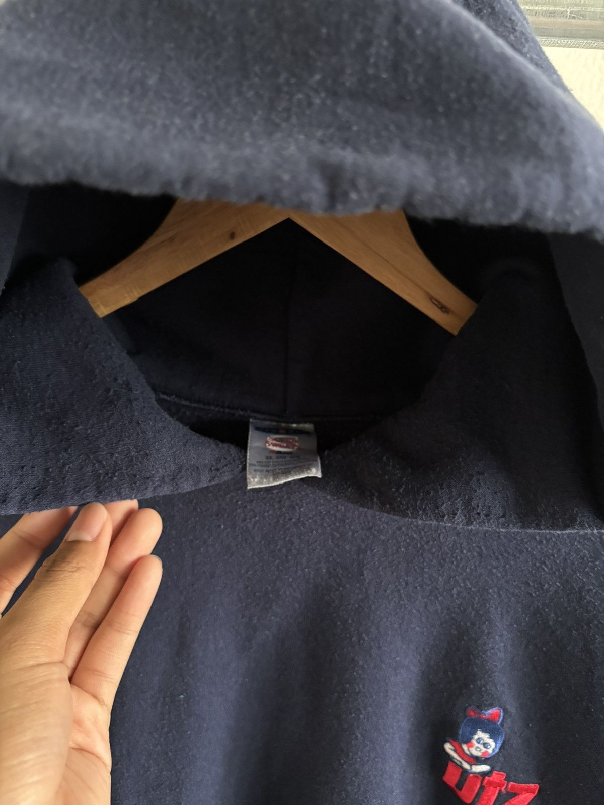 Vintage 3XL Heavy Weight UtZ Jerzees Hoodie Navy Size US XXL / EU 58 / 5 - 9 Thumbnail