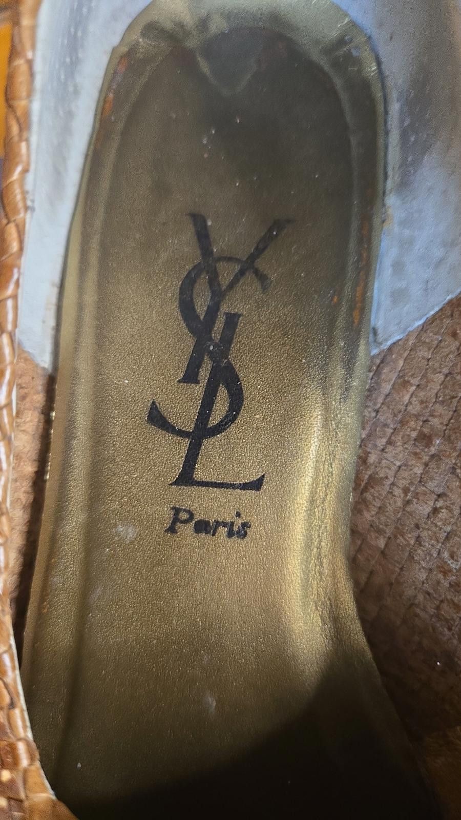 Other Saint Laurent Woven Leather Low‐Kitten Heel Pumps Size ONE SIZE - 8 Thumbnail