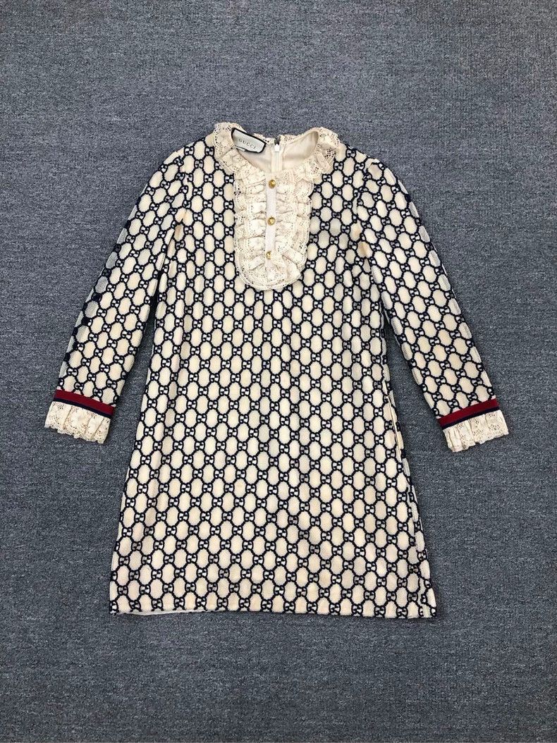 Gucci Gucci Lace Collar Dress in Cream Color Size XL / US 12-14 / IT 48-50 - 1 Thumbnail