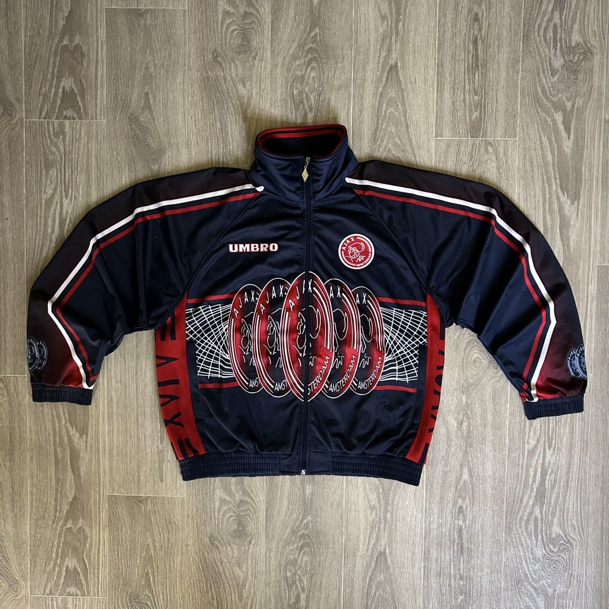 Vintage T-Shirt Ajax Amsterdam Umbro Taille XL – Flocage ABN AMBRO N°8