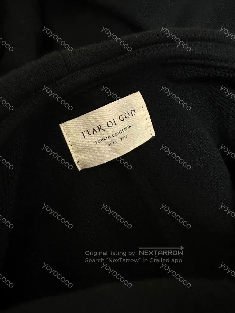 Fear of God Fear of God Dark black slit hoodie sweatshirt Size US M / EU 48-50 / 2 - 6 Thumbnail