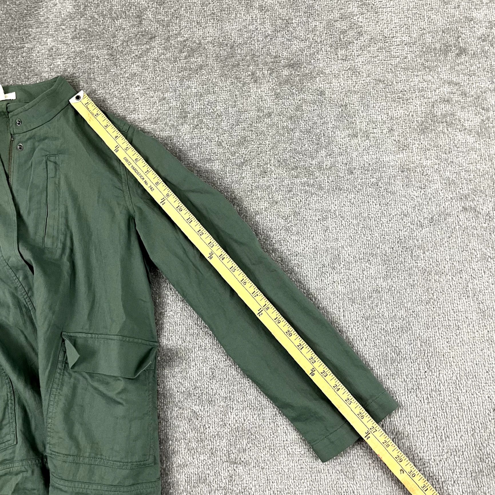 Eileen Fisher VINTAGE EILEEN FISHER Jacket Women’s Medium Green Utility Cotton Full Zip Pockets Casual Office Outdoor Size M / US 6-8 / IT 42-44 - 6 Thumbnail