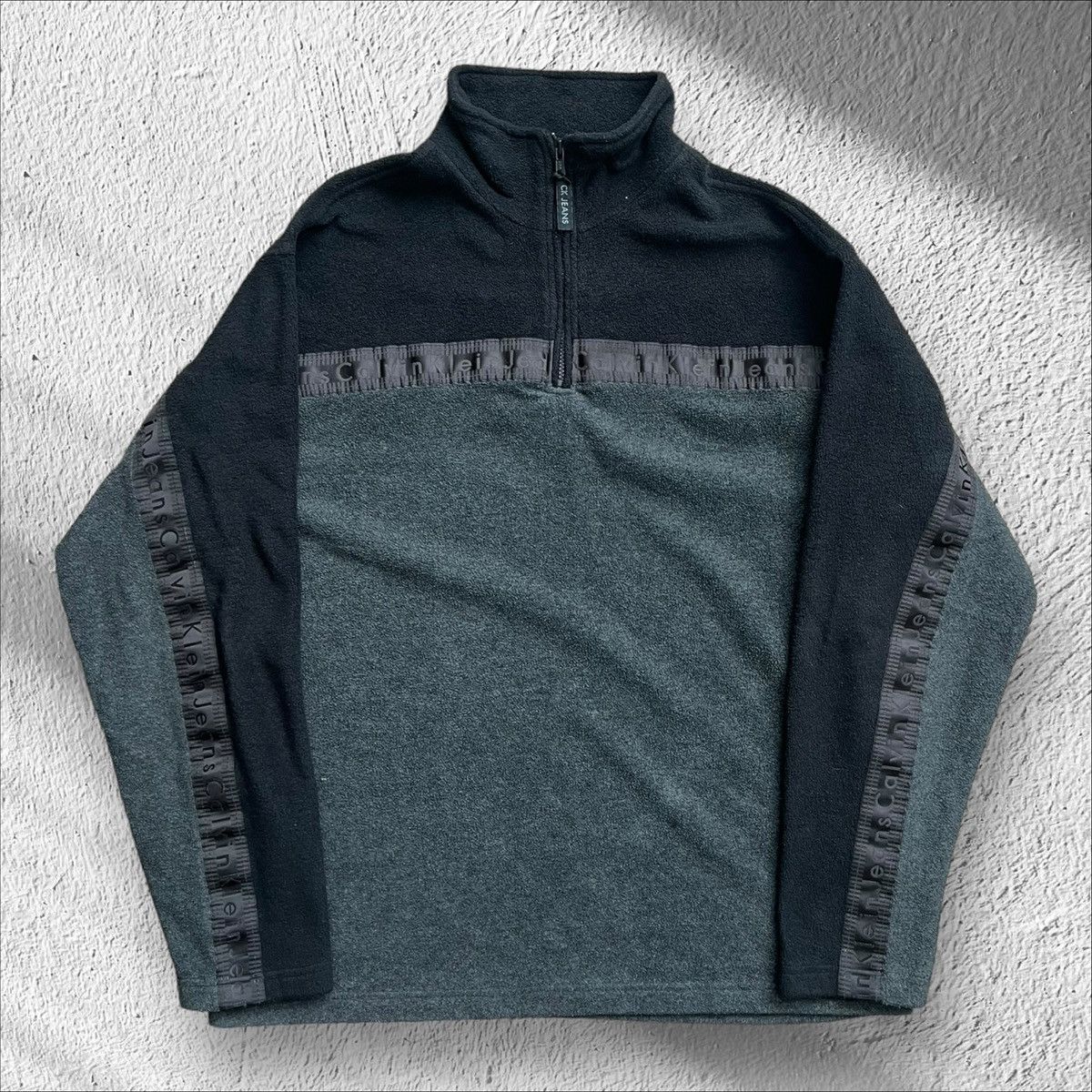 Calvin Klein Vintage 90s Calvin Klein Jeans Quarter Zip Pullover Large Size US L / EU 52-54 / 3 - 1 Thumbnail
