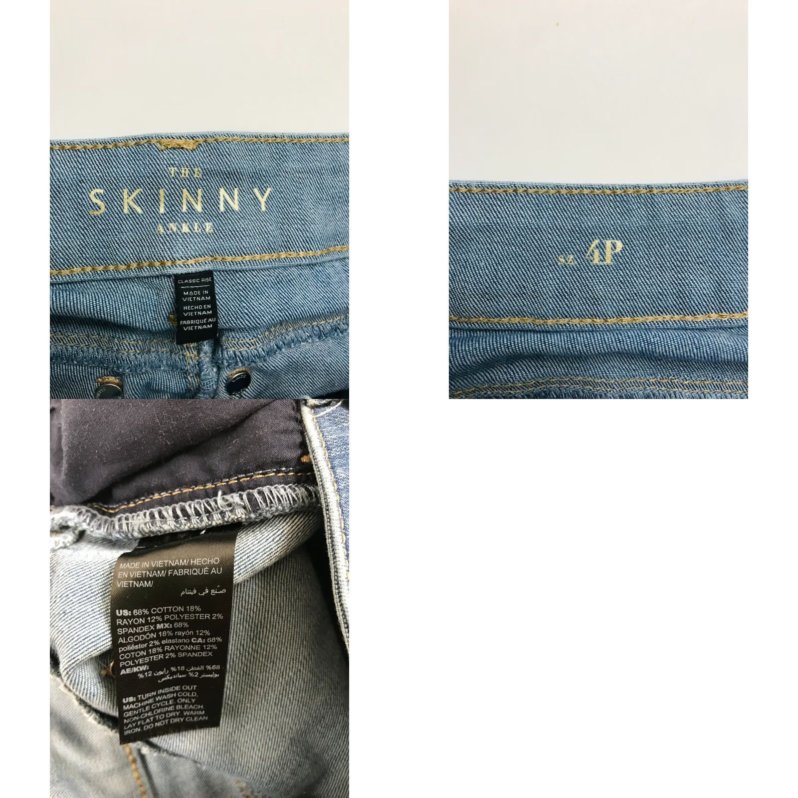 White House Black Market White House Black Market Jeans Women's Size 4P The Skinny Ankle Side Zip Hem Size 27" / US 4 / IT 40 - 8 Thumbnail