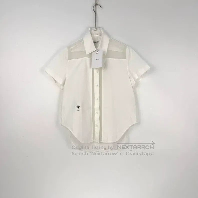 Other Dior White embroidered bee stitching design short-sleeved Size XXS / US 00 / IT 34 - 3 Thumbnail