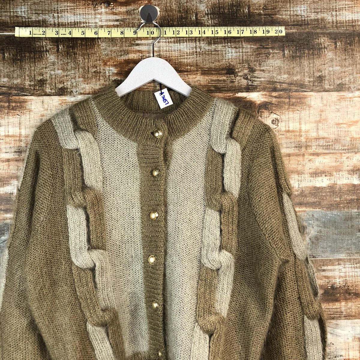 Homespun Knitwear Japan mohair shaggy vtg Pattern knitwear Cardigans #A2457 Size M / US 6-8 / IT 42-44 - 2 Thumbnail