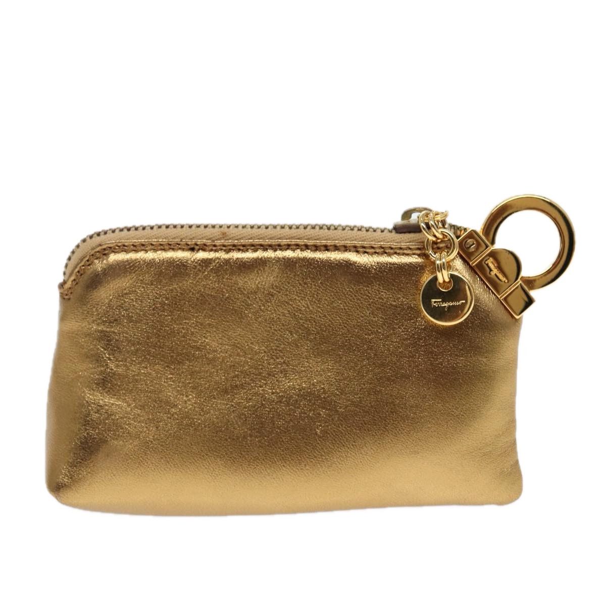 Salvatore Ferragamo Gancini Gold Leather Wallet (Pre-Owned) Size ONE SIZE - 1 Thumbnail
