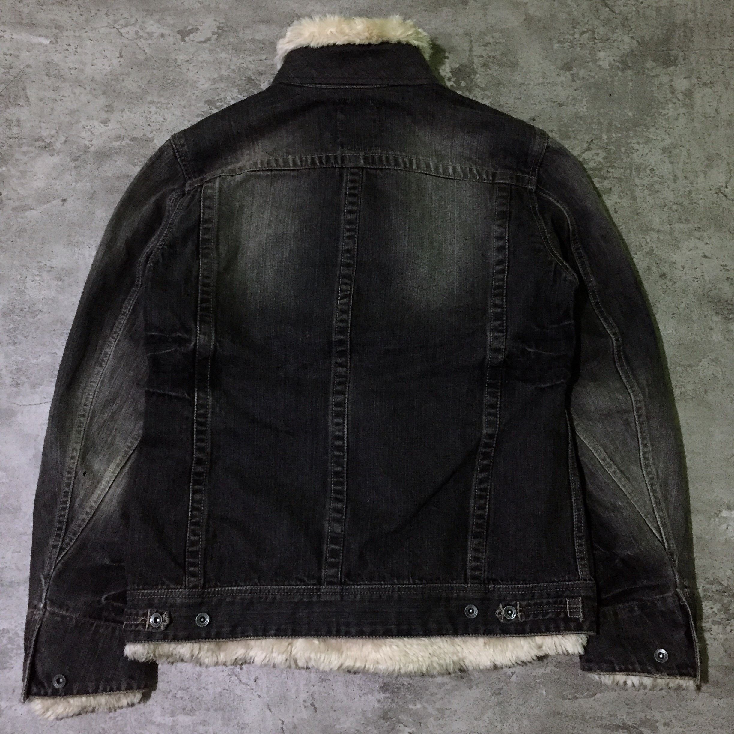 Nicole Club NCFM Stone Wash Denim LIner Fur Double Jacket Size US M / EU 48-50 / 2 - 7 Thumbnail