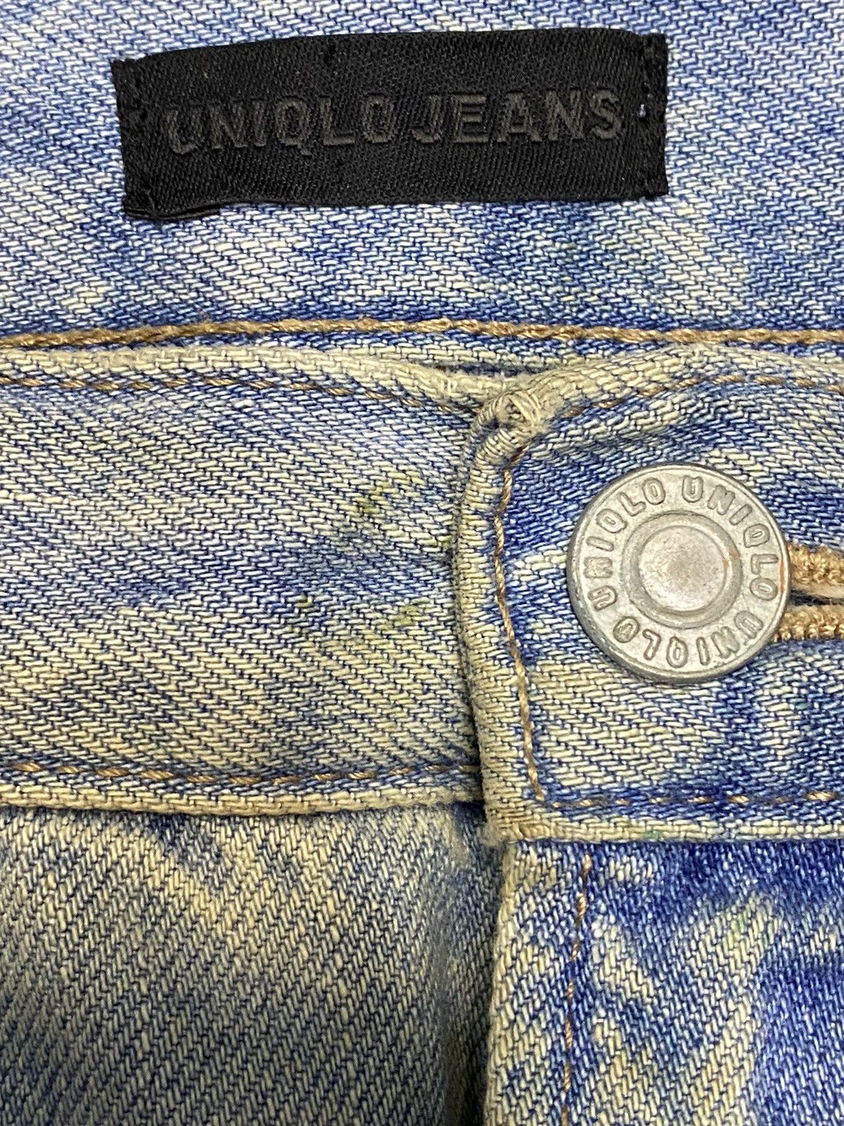 Japanese Brand Vintage Uniqlo Acid Wash Ripped Loose Jeans Size US 30 / EU 46 - 10 Thumbnail