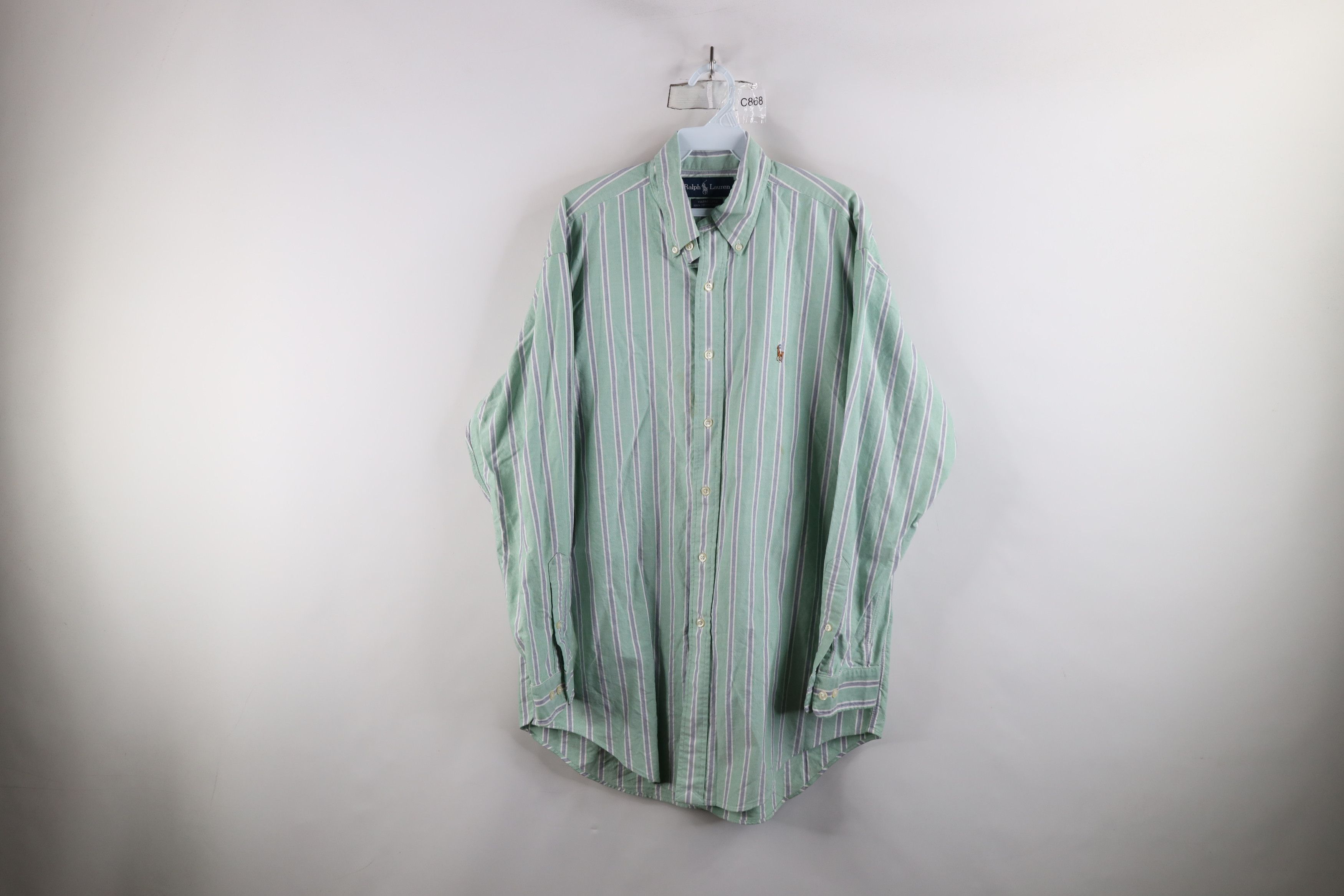 Ralph Lauren × Vintage Vintage 90s Ralph Lauren Yarmouth Oxford Button Shirt Size US M / EU 48-50 / 2 - 1 Thumbnail