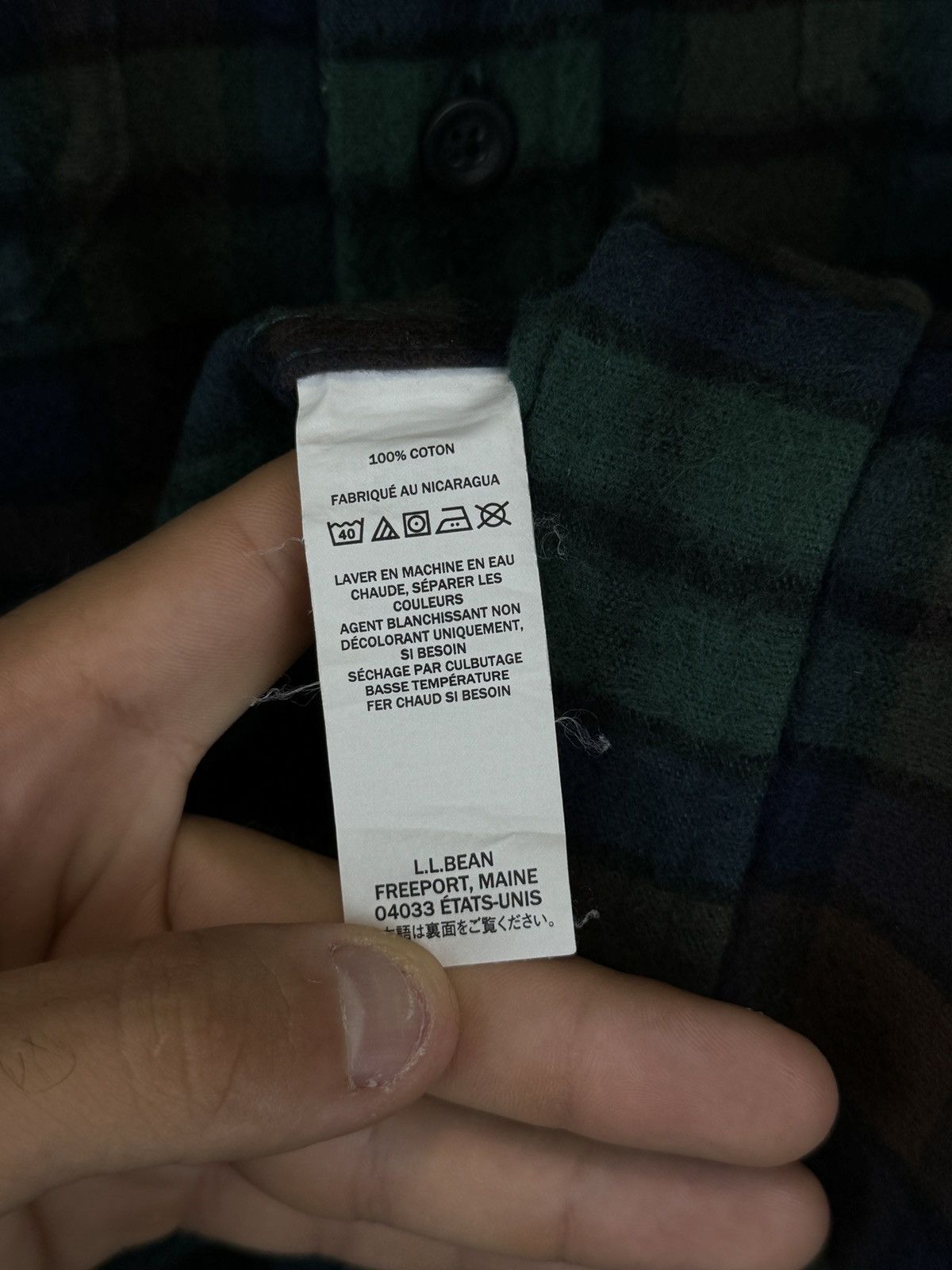 L.L. Bean × Vintage Mens Vintage L.L.Bean Overshirt flannel shirts button up Size US M / EU 48-50 / 2 - 14 Thumbnail