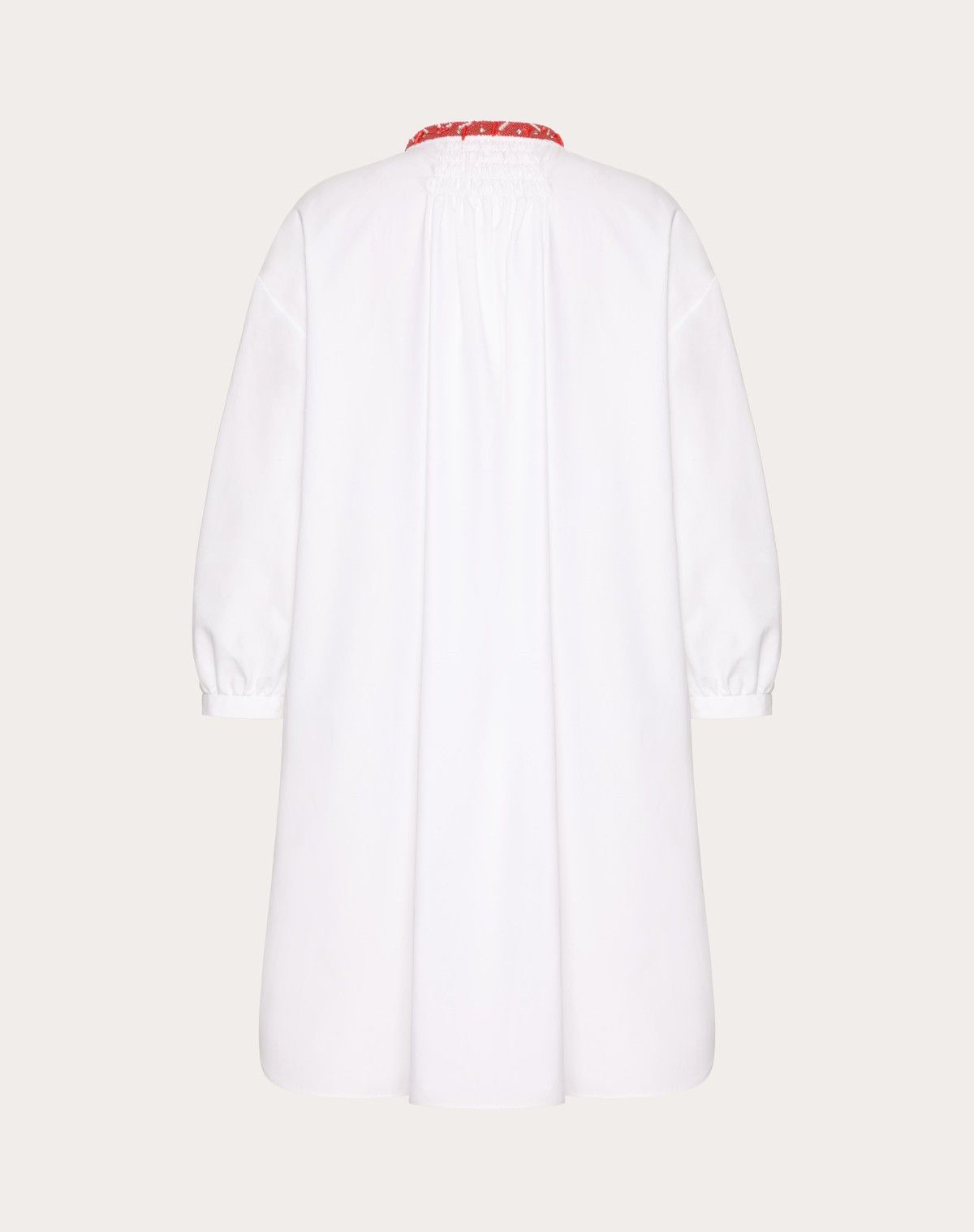 Valentino o1s1wg110525 Embroidered Compact Short Dress in White Size XS / US 0-2 / IT 36-38 - 2 Thumbnail