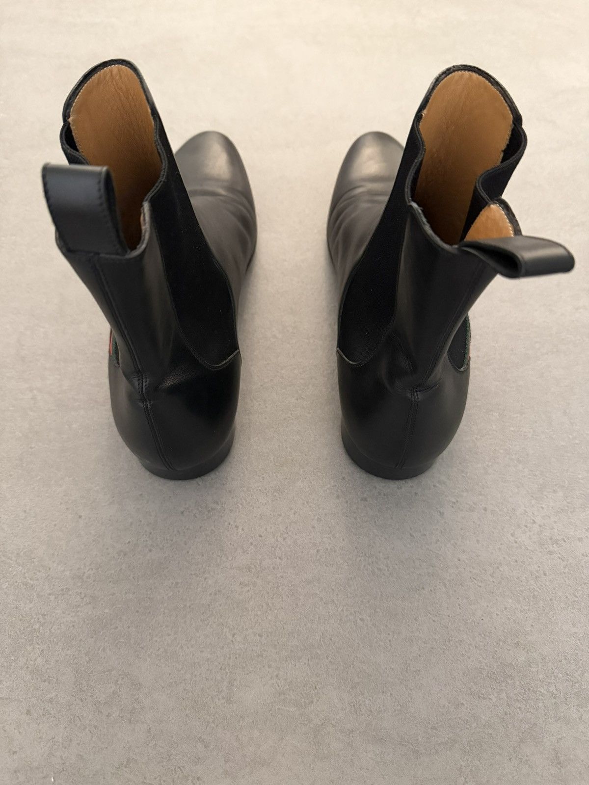 Gucci Gucci Leather Chelsea Boots Black Web Stripe –Size 41 (US 8) Size US 9 / EU 42 - 4 Thumbnail