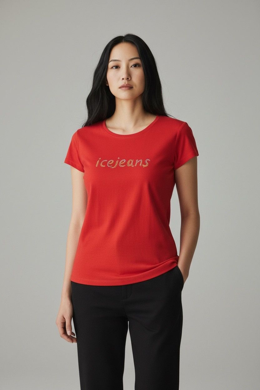 Iceberg Vintage Iceberg Ice Jeans Logo Tee - Red -size (IT 44) Size M / US 6-8 / IT 42-44 - 1 Thumbnail