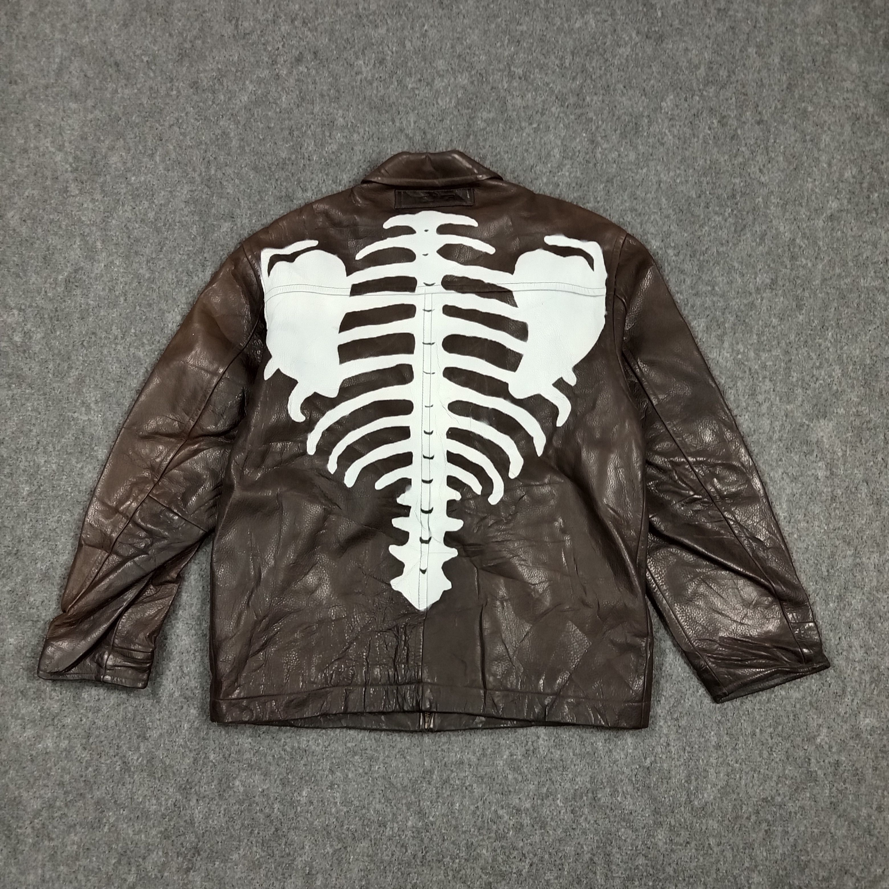 Nautica Nautica Vintage Custom Skeleton Bone Leather Jacket C290N28 Size US M / EU 48-50 / 2 - 1 Thumbnail
