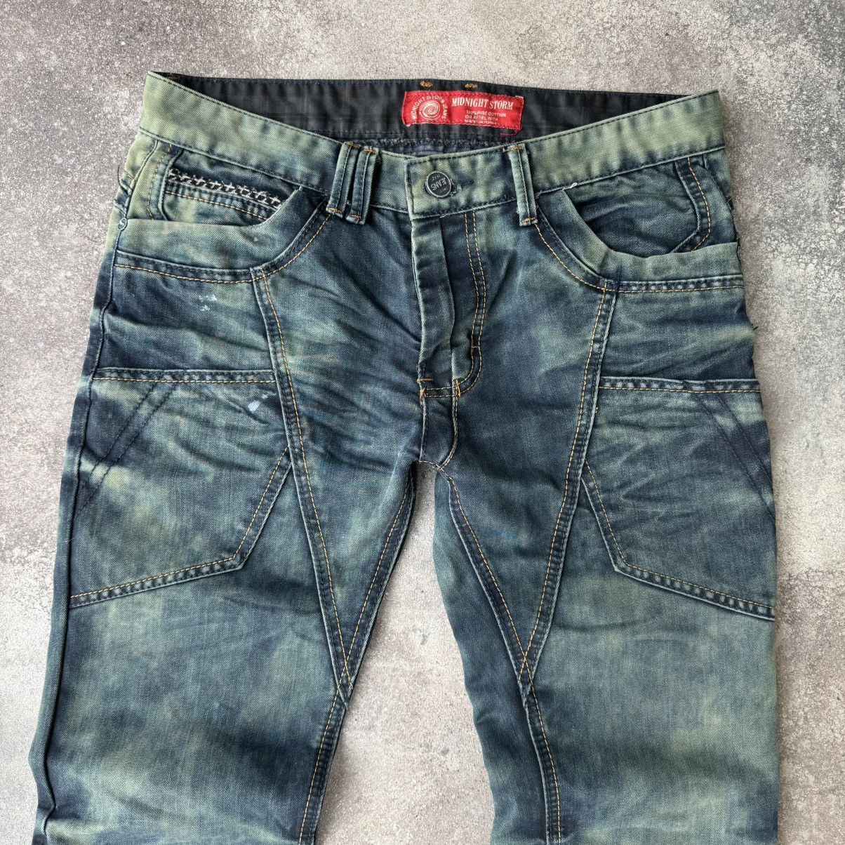 If Six Was Nine Japanese Style Vintage Avant Garde Washed Jeans Size US 32 / EU 48 - 6 Thumbnail