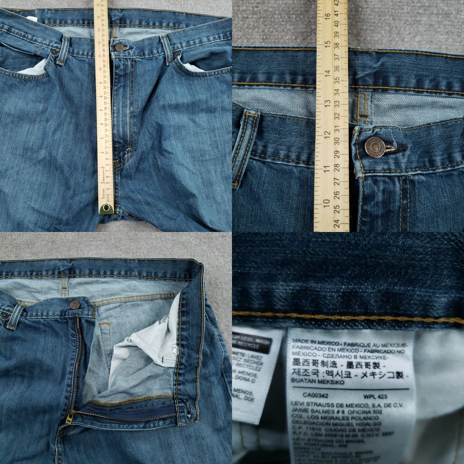 Levi's Levi's 559 Jeans Men 40x32 Blue Denim Relaxed Straight Leg Casual Classic Jeans Size US 40 / EU 56 - 8 Thumbnail