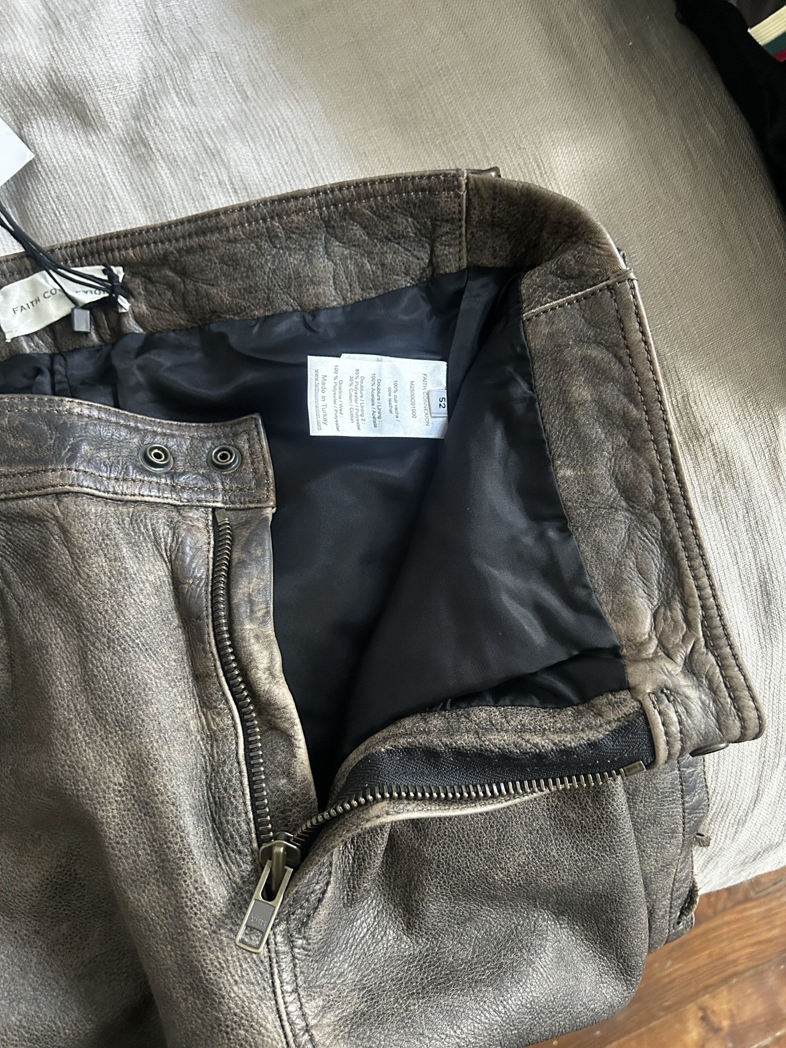 Faith Connexion Faith Connexion Leather laced pants Size US 34 / EU 50 - 11 Thumbnail